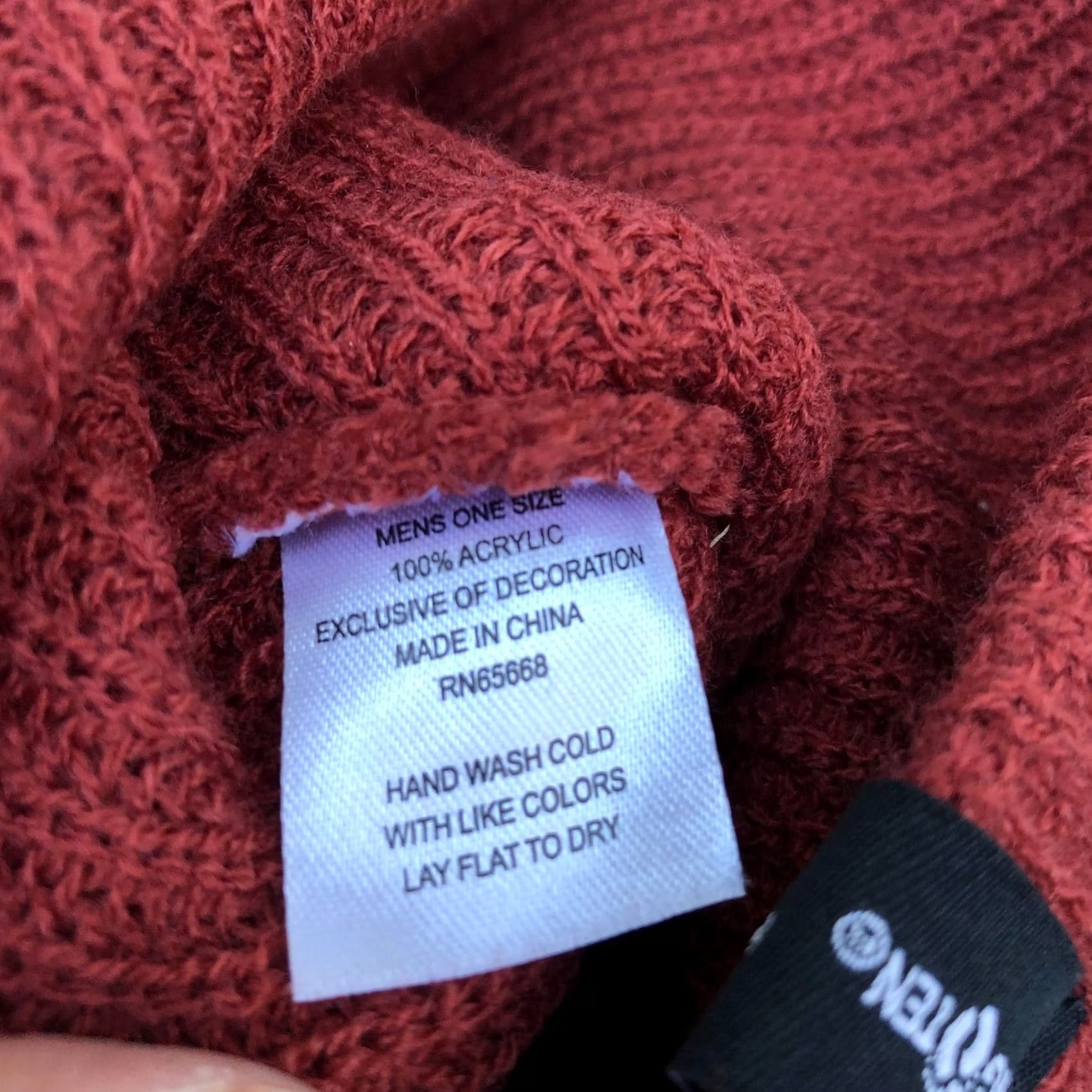 Hang Ten Hang Ten Ribbed Beanie Men's One Size Winter Cap Plain Red Size ONE SIZE - 4 Thumbnail