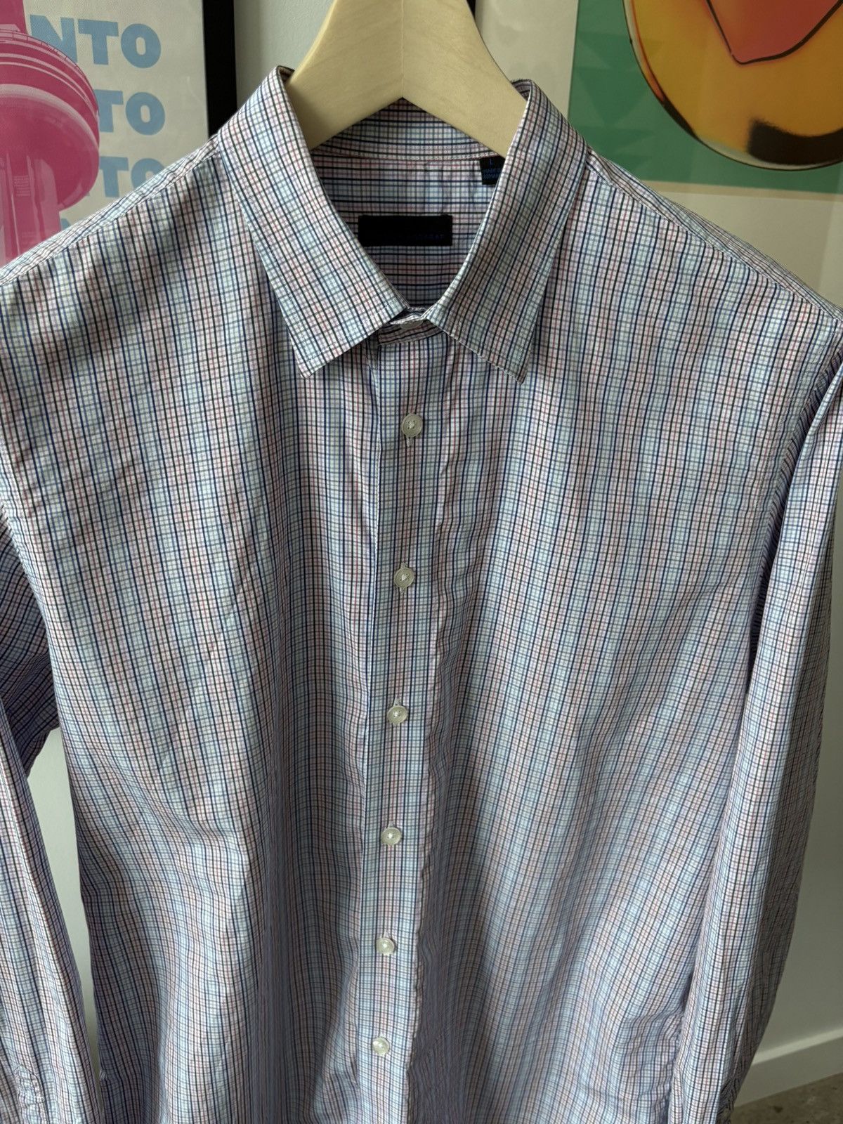 PATRICK ASSARAF Patrick Assaraf Button Down Shirt Multi Colour Plaid Large Size US L / EU 52-54 / 3 - 2 Thumbnail