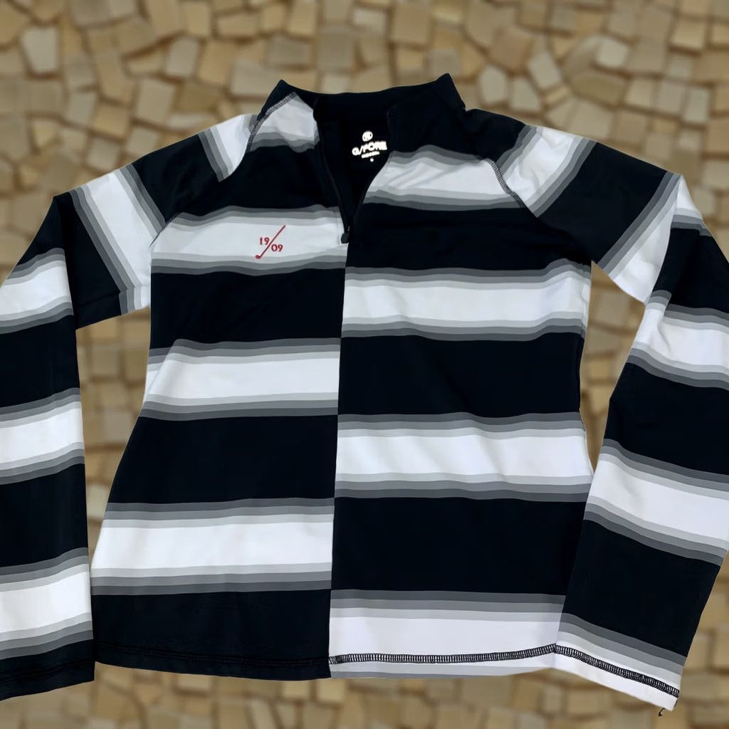G/FORE G/FORE Offset Gradient Stripe Tech Quarter Zip Top Women’s Golf Shirt Size S / US 4 / IT 40 - 1 Thumbnail