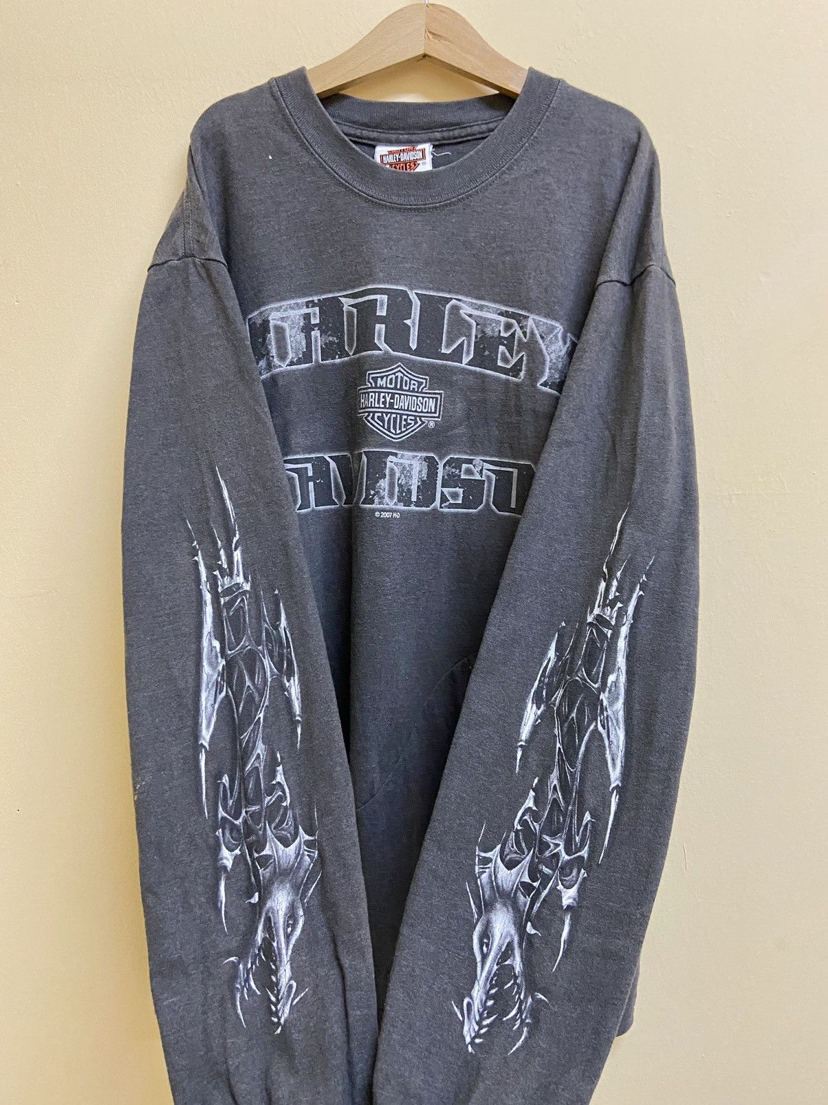 Harley Davidson × Vintage Vintage 1997/2007 Harley Davidson Sleeveprint Dragon Custom Size US M / EU 48-50 / 2 - 5 Thumbnail