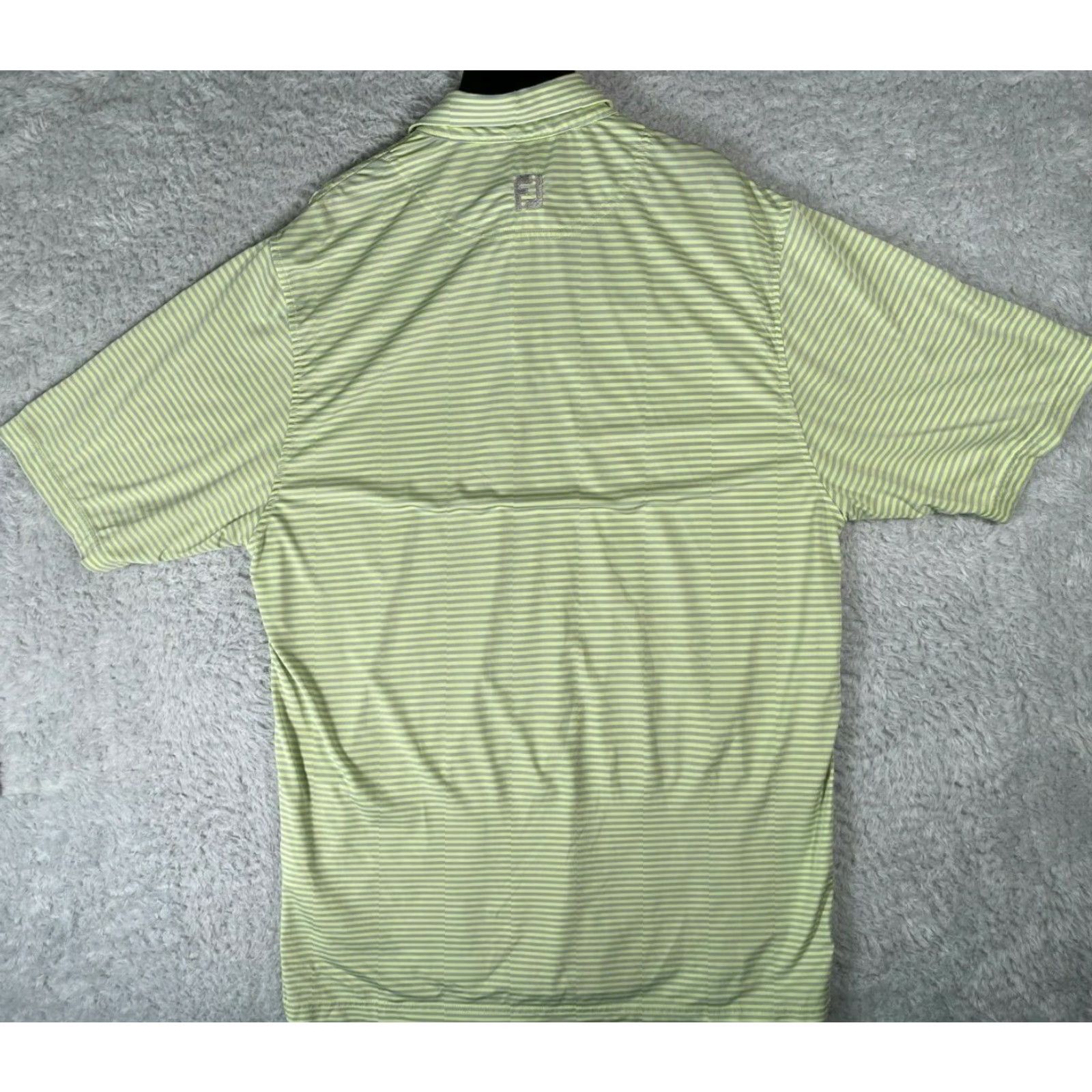 Footjoy Footjoy Polo Shirt Mens Medium Yellow Striped Golf Golfing Polo Mens Size US M / EU 48-50 / 2 - 2 Thumbnail