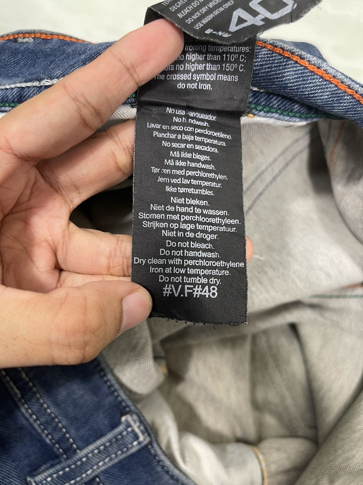 If Six Was Nine Wrangler Stone Wash Zipper Fly Denim Jeans W40 Size US 40 / EU 56 - 19 Thumbnail