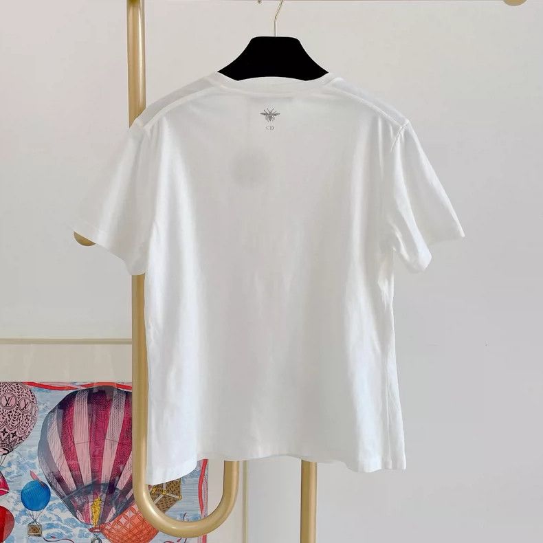 Dior Dior White printed T-shirt Size XS / US 0-2 / IT 36-38 - 2 Thumbnail