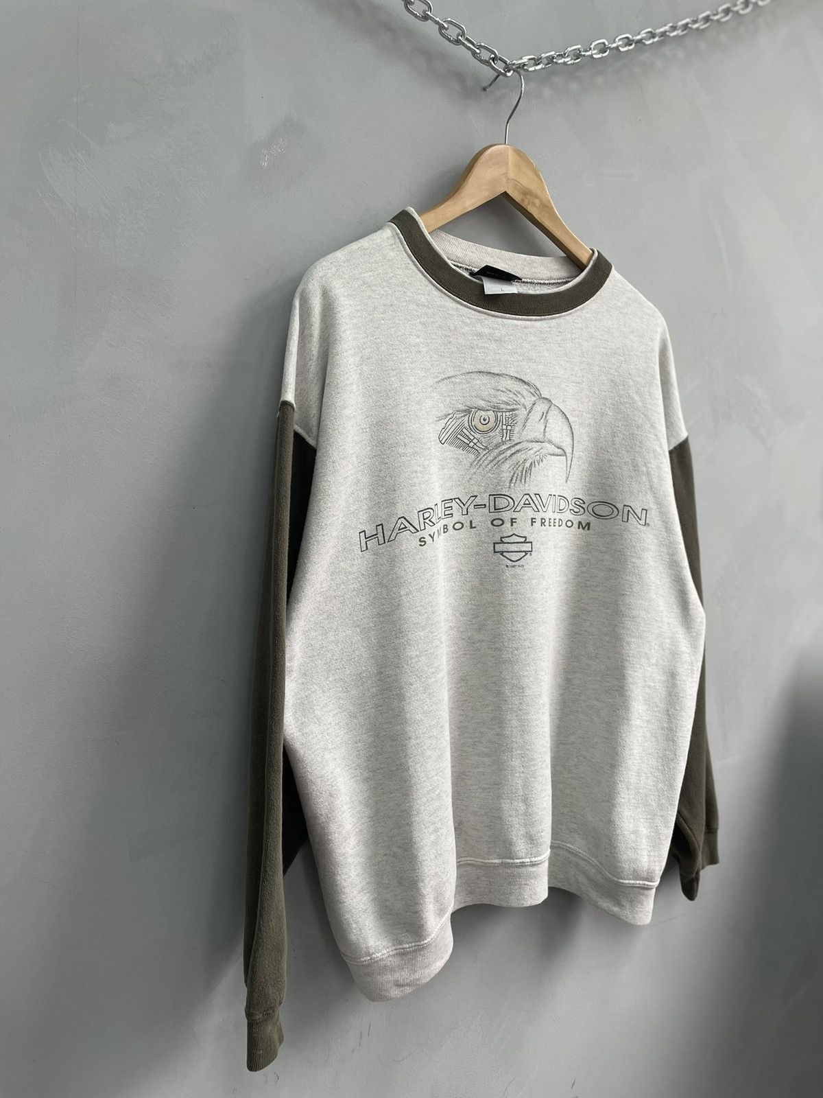 Harley Davidson rare boxy fit Harley Davidson 90s 3d emblem sweatshirt Size US L / EU 52-54 / 3 - 2 Thumbnail