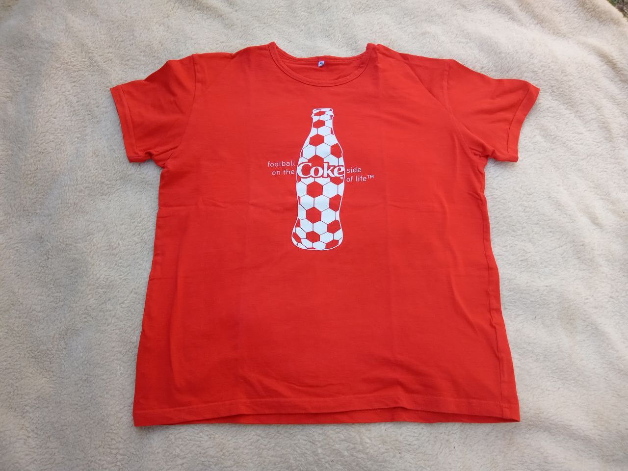 Coca Cola Vintage Red Coca Cola T-shirt Football Soccer Euro 2008 Size US XL / EU 56 / 4 - 1 Thumbnail