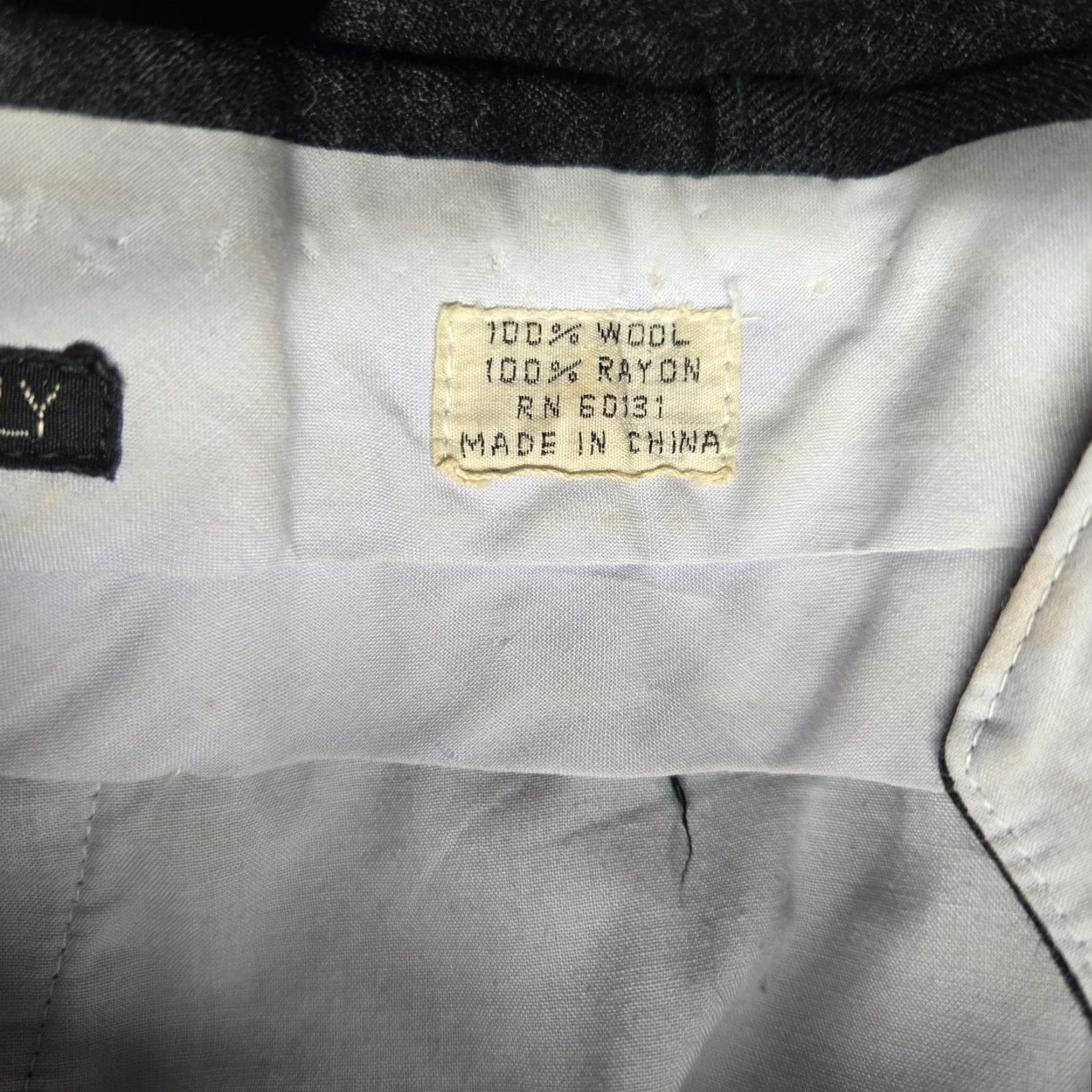 Vintage Woodmere Gray Wool Blend Flat Front Dress Pants 36R Casual Mens Size US 36 / EU 52 - 4 Thumbnail