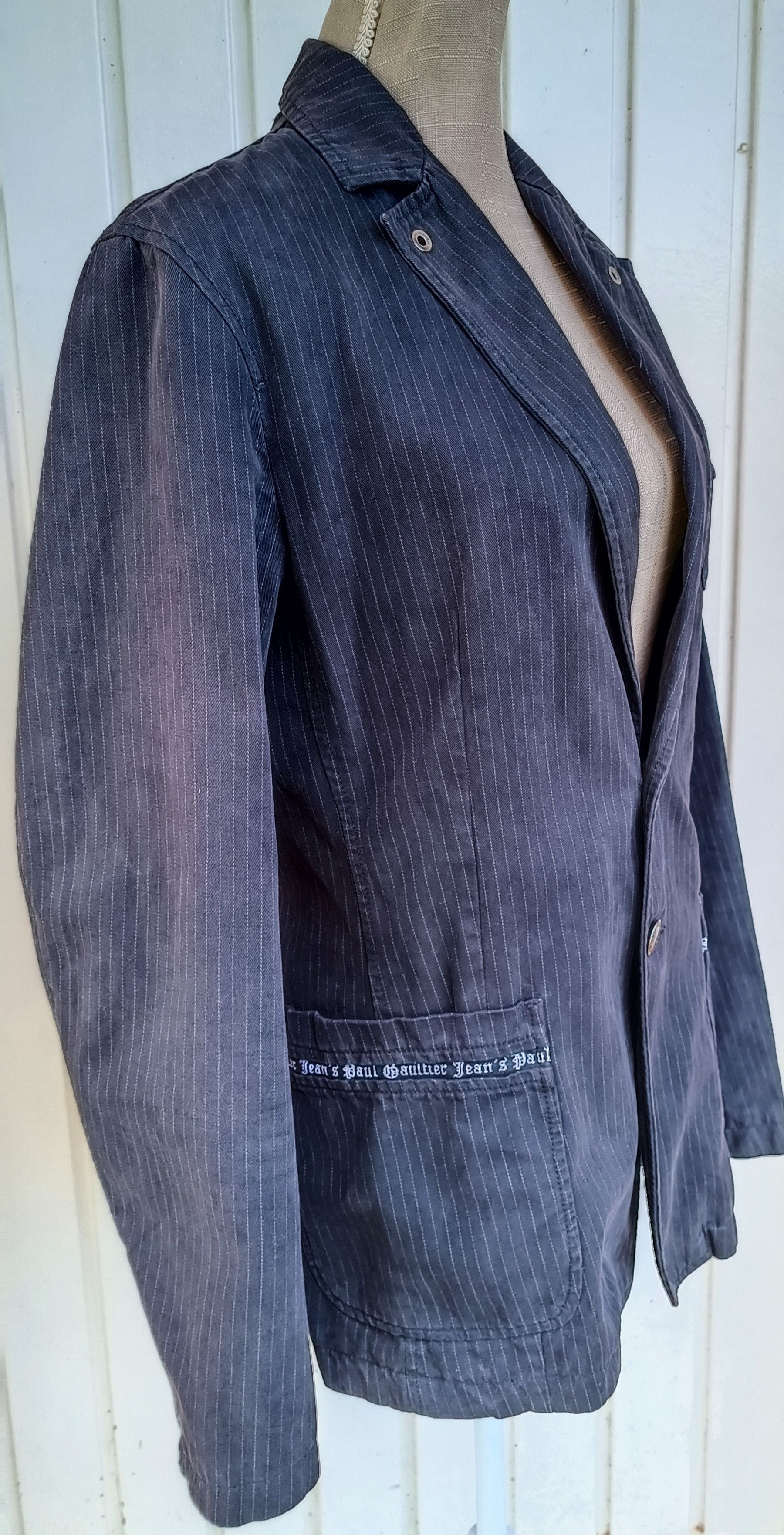 Jean Paul Gaultier Striped gray cotton jacket Size US S / EU 44-46 / 1 - 17 Thumbnail