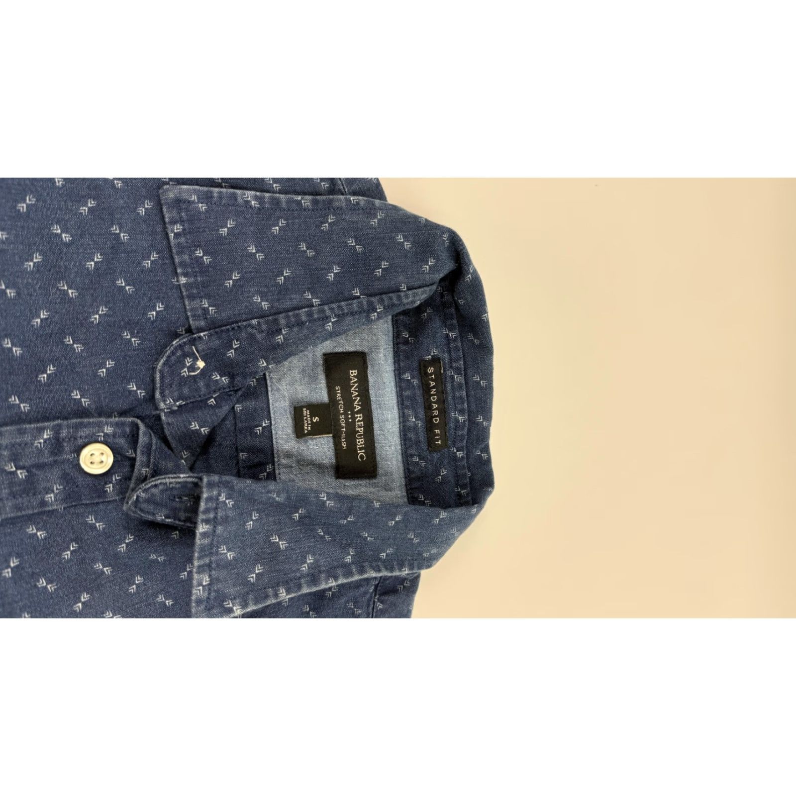 Banana Republic Banana Republic Shirt Mens Small Blue Stretch Button Up Size US S / EU 44-46 / 1 - 2 Thumbnail