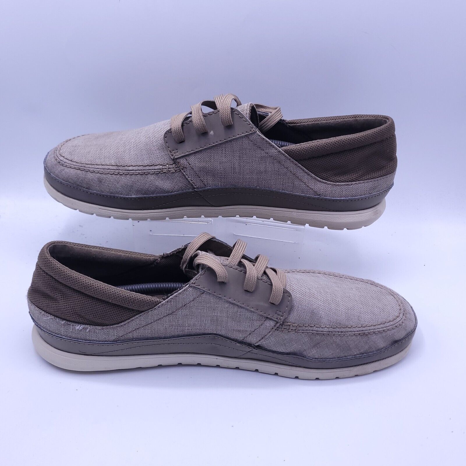 Crocs Crocs Santa Cruz Canvas Shoe Mens Size 13 204837 Beige Size US 13 / EU 46 - 5 Thumbnail