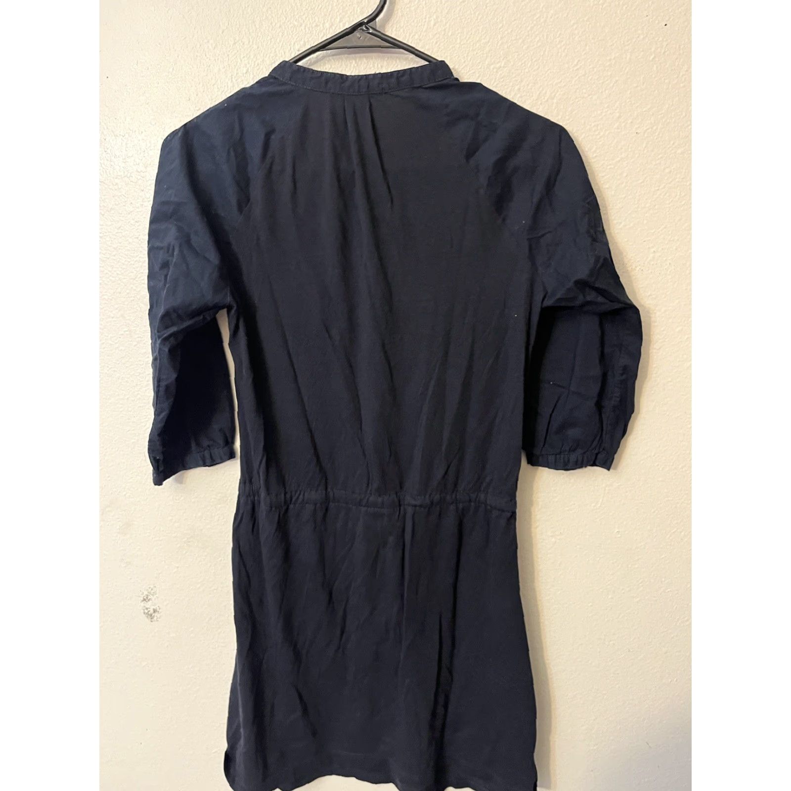 Gap VINTAGE Gap Women's Knit Shirt Dress XS Blue Casual Button Up 3/4 Sleeve Elastic Waist Size XS / US 0-2 / IT 36-38 - 3 Thumbnail