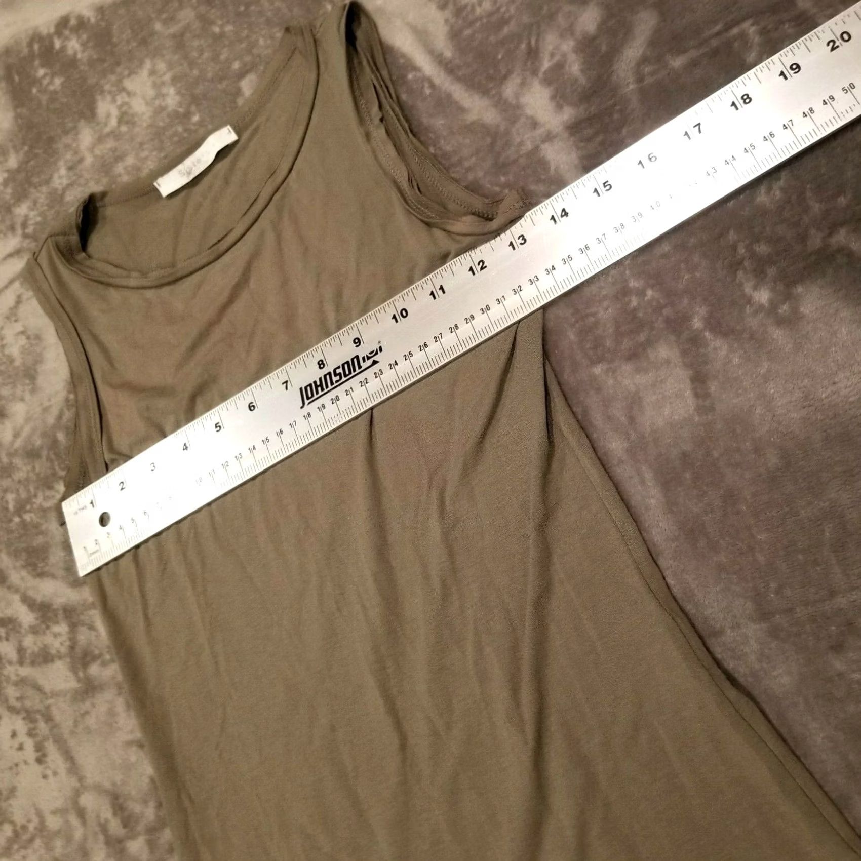 Vintage Siste's Womens Taupe Round Neck Sleeveless Tank Top S/M Solid Italy Made Size S / US 4 / IT 40 - 7 Thumbnail
