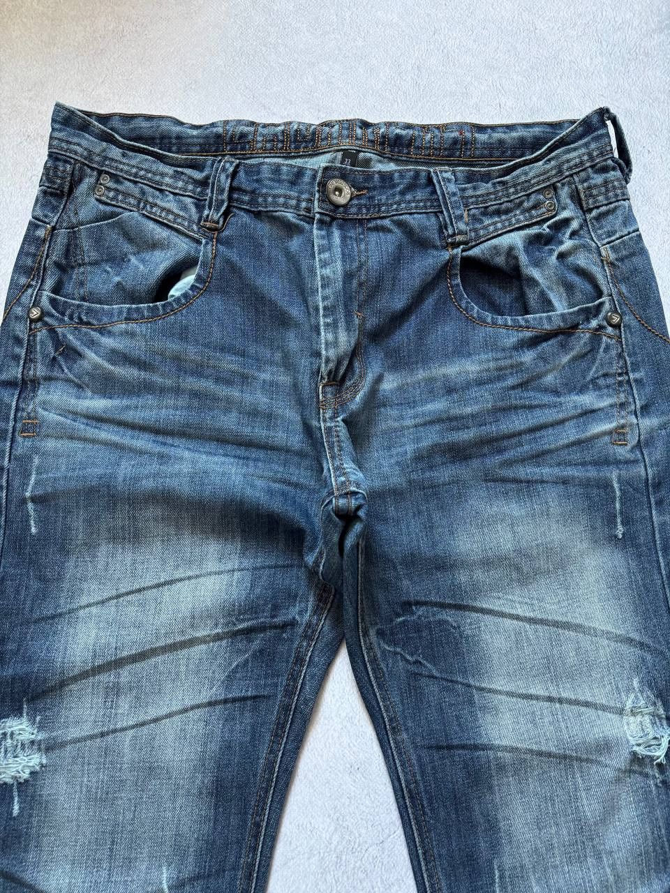 Japanese Brand Vintage Japanese Denim FLARE Faded BOOT CUT Distressed Jeans Size US 32 / EU 48 - 4 Thumbnail