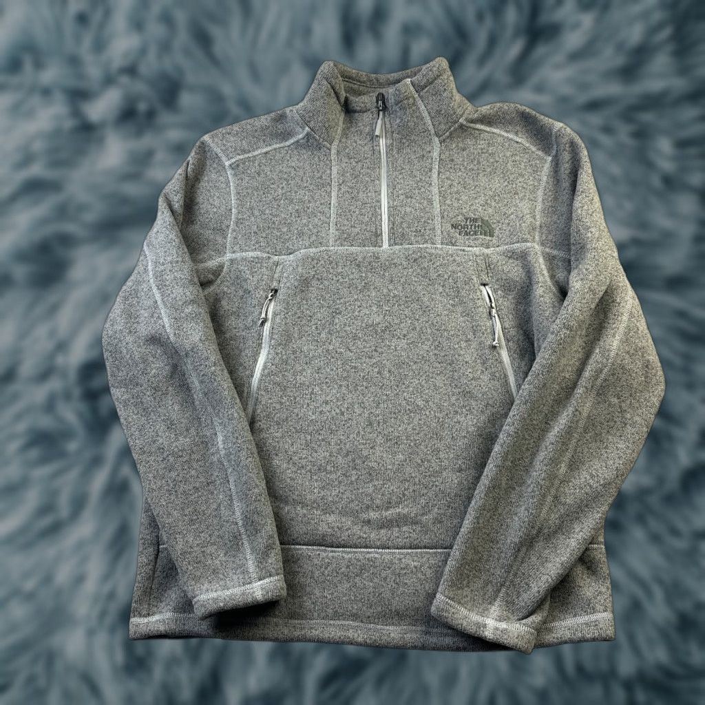The North Face The North Face Sweater Mens L Gray Fleece 1/4 Zip Pullover Outdoor Hiking Size US L / EU 52-54 / 3 - 1 Thumbnail