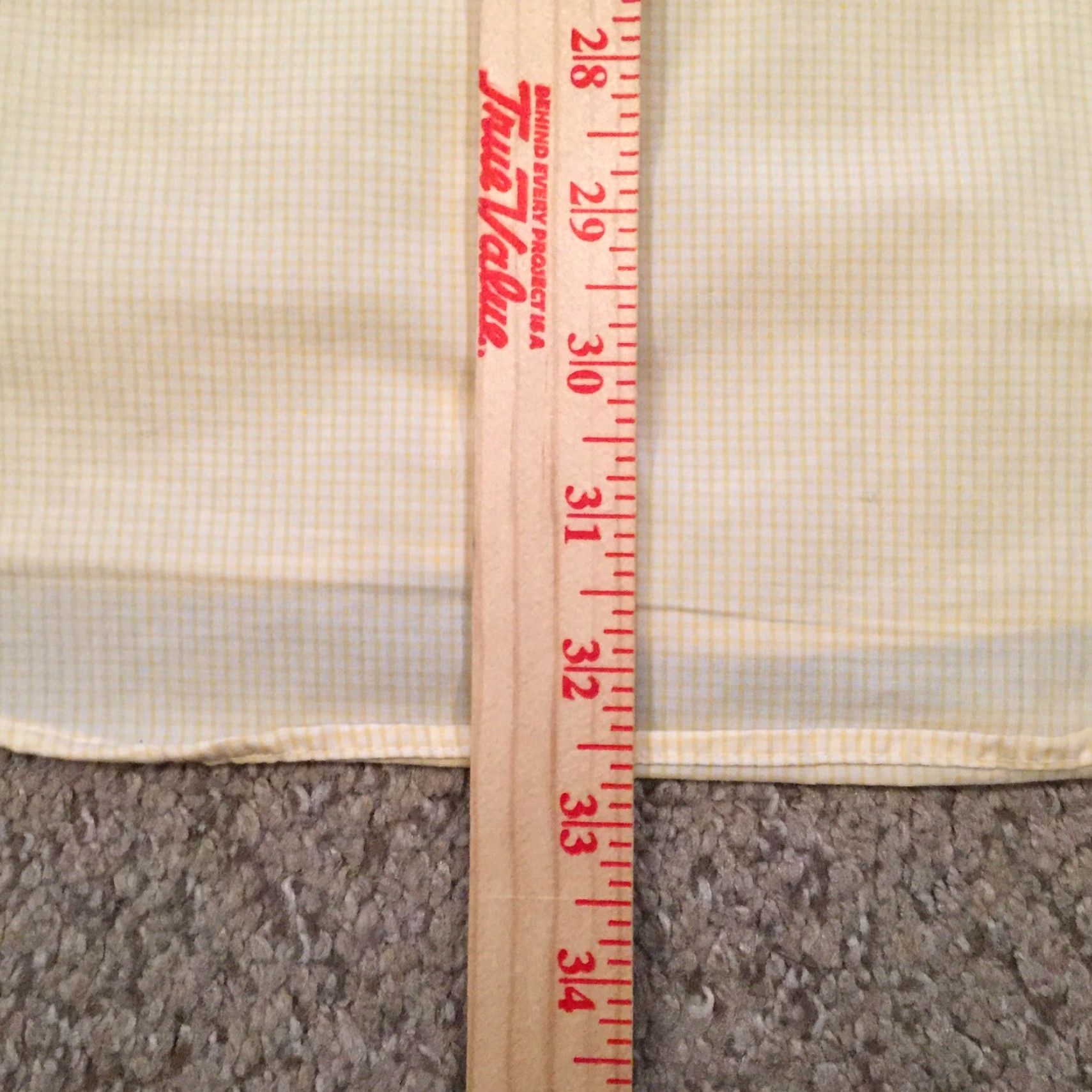 Van Heusen Van Heusen Shirt Mens 17 Yellow Micro Check Long Sleeve Button-Down Regular Collar-Down Button-Up Casual Mens Size US XL / EU 56 / 4 - 7 Thumbnail