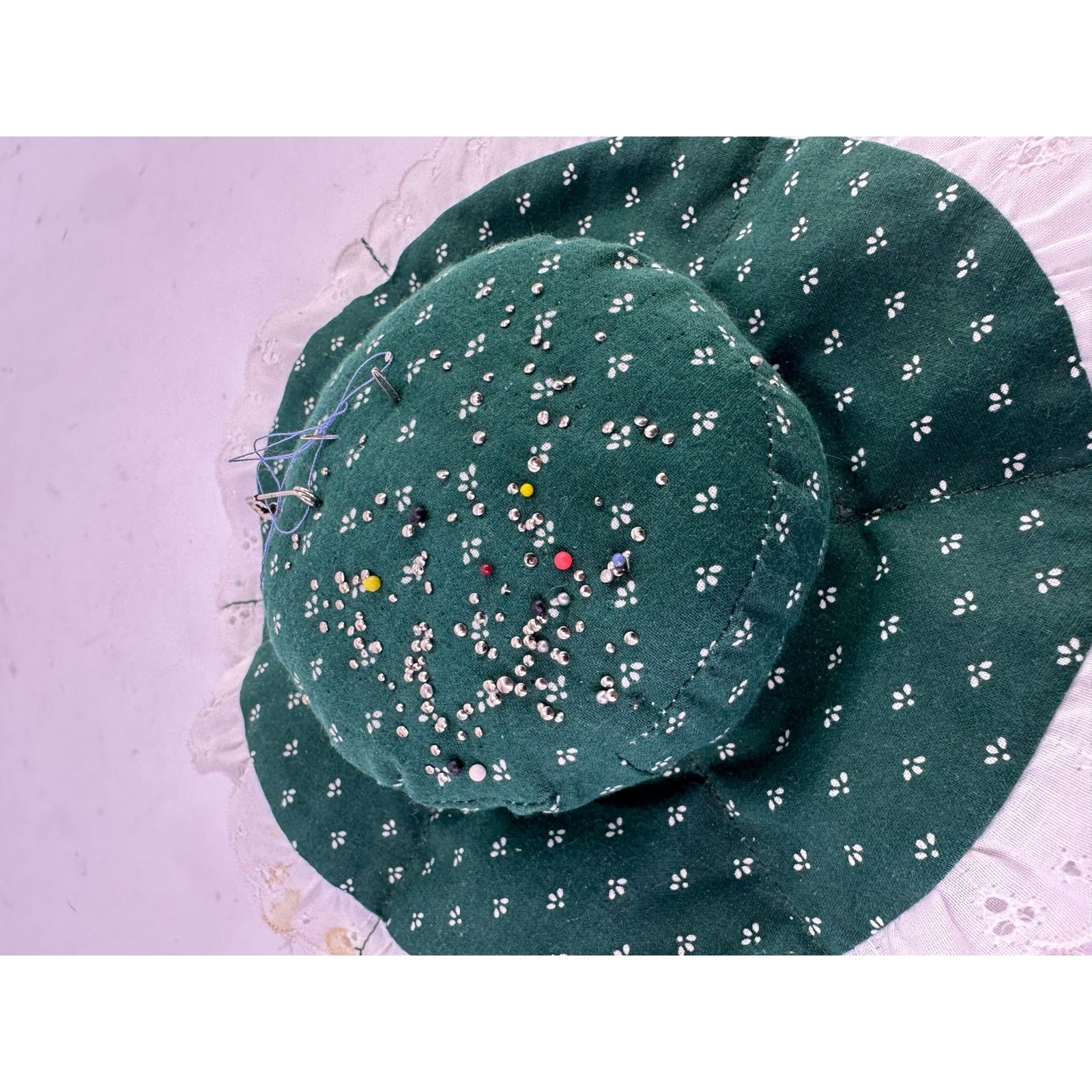 & Other Stories Vintage hand made Green Polka Dot Pin Cushion Size ONE SIZE - 7 Thumbnail