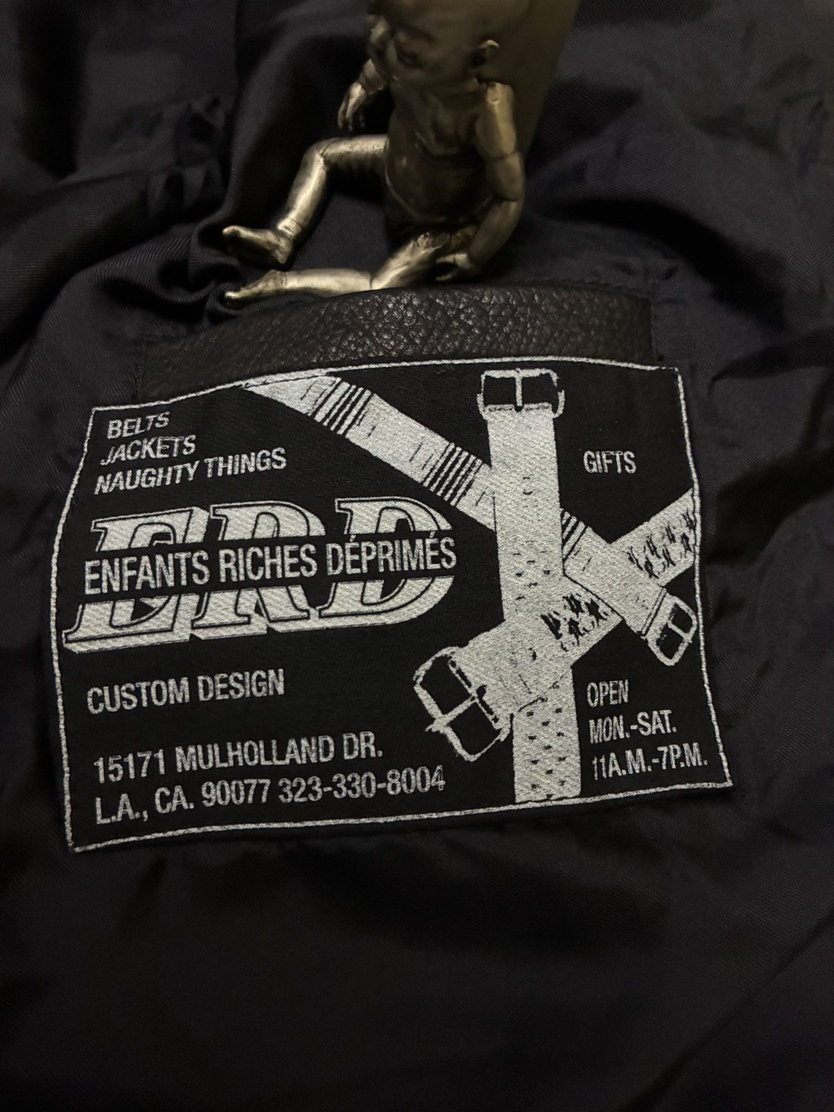 Chess Board Leather Double Rider Jacket