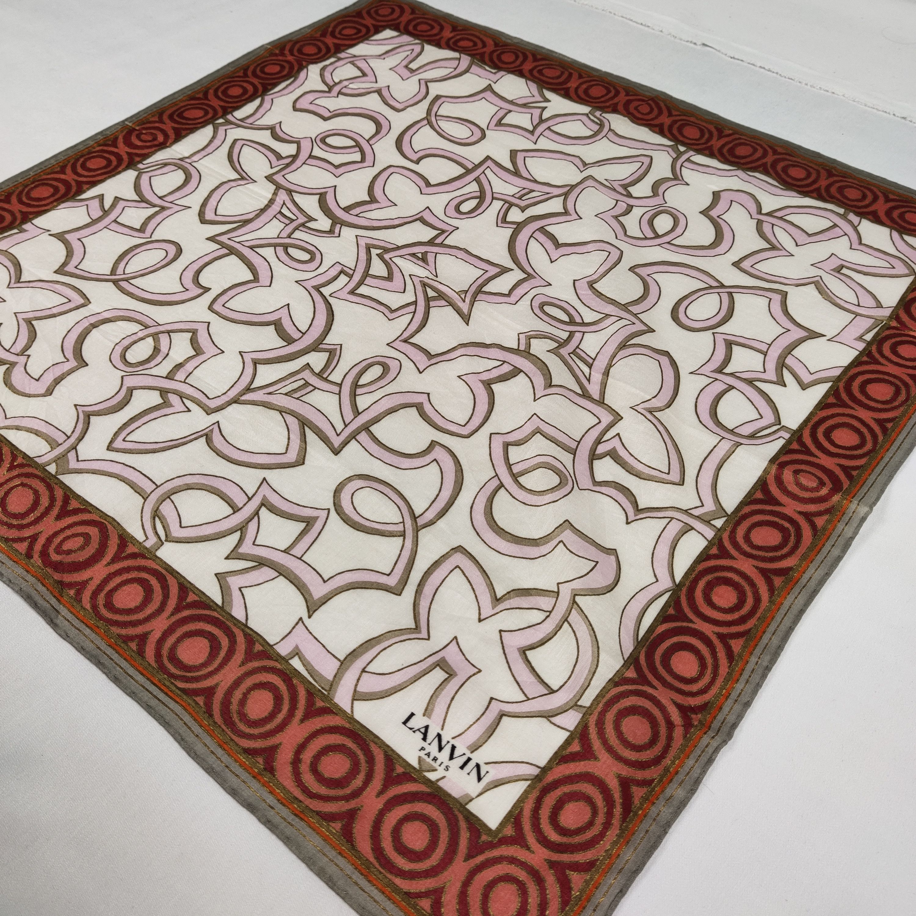 Lanvin × Vintage Lanvin Handkerchief / Neckerchief / Bandana FZ259 Size ONE SIZE - 4 Thumbnail