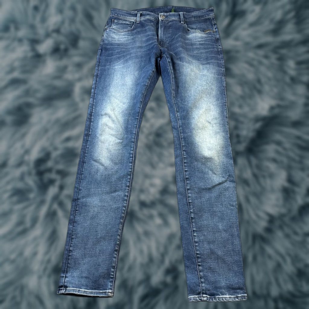 G-Star G Star Raw Jeans Mens 36x36 Blue Denim Revend Skinny Size US 36 / EU 52 - 1 Thumbnail