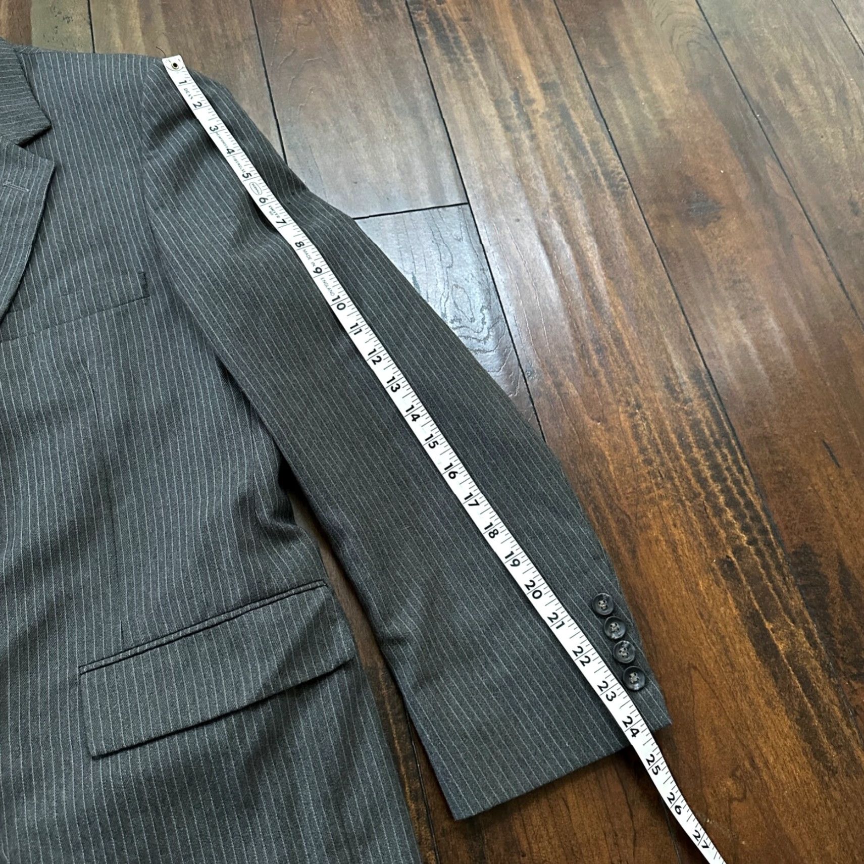 Vintage VINTAGE Nino Cerruti 3-Piece Men's Gray Wool Suit 42 Chest Business Formal 80s Size 42R - 4 Thumbnail