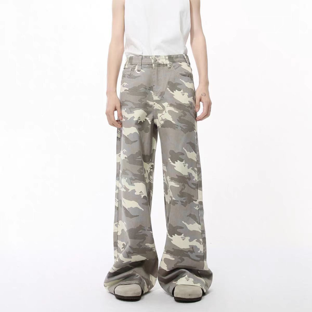 Japanese Brand × Jean Straight leg camouflage high street casual baggy jeans Size US 30 / EU 46 - 3 Thumbnail