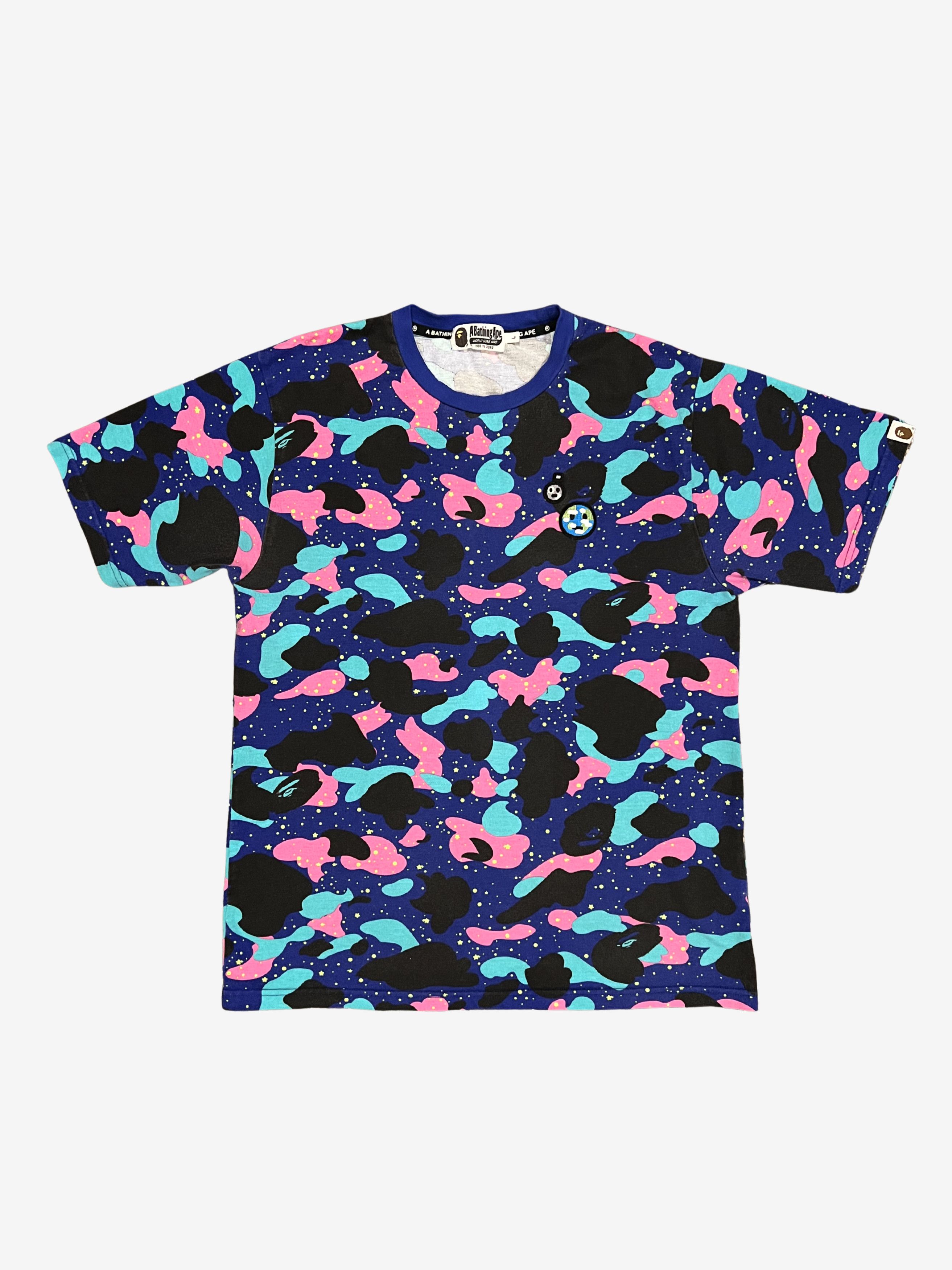 Bape A Bathing Ape x Kid Cudi Blue Moon Man Space Camo T-Shirt Size US L / EU 52-54 / 3 - 1 Thumbnail