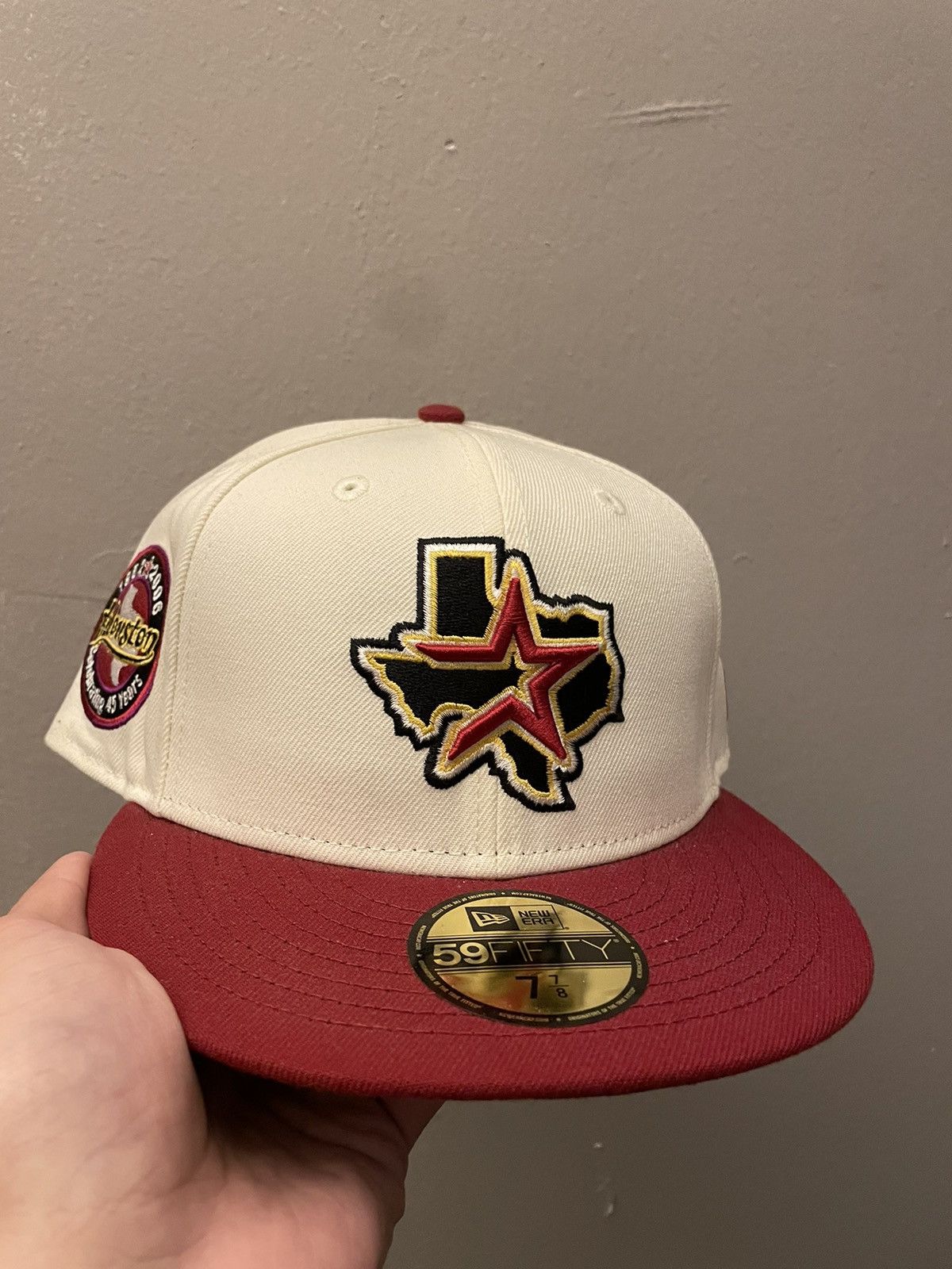 image of New Era Usa Cap King Houston Astros Selena Inspired Size 7 7/ in White, Men's