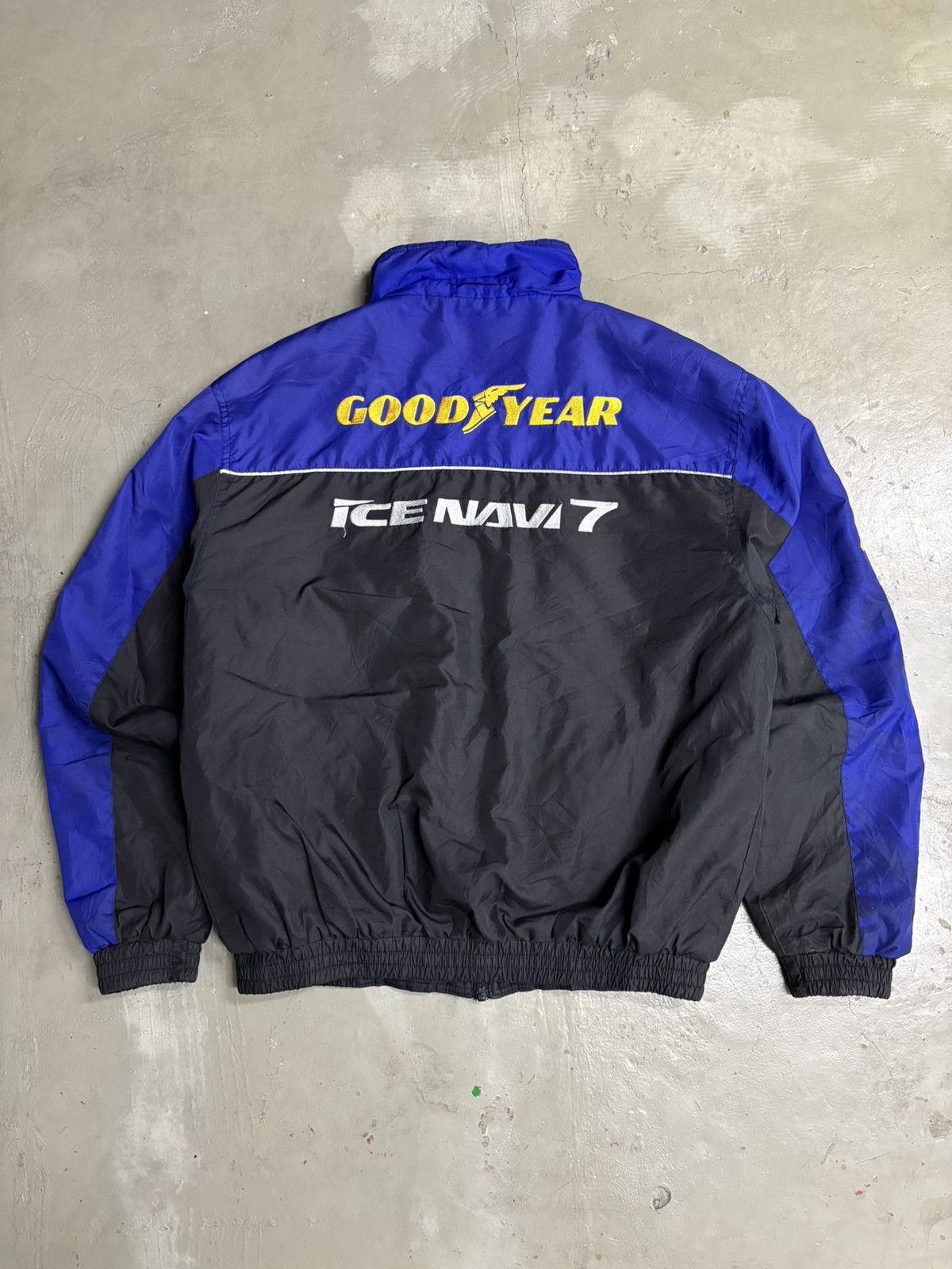 Vintage vintage 1990s Goodyear Ice Nava 7 embroidered zipper jacket Size US L / EU 52-54 / 3 - 1 Thumbnail