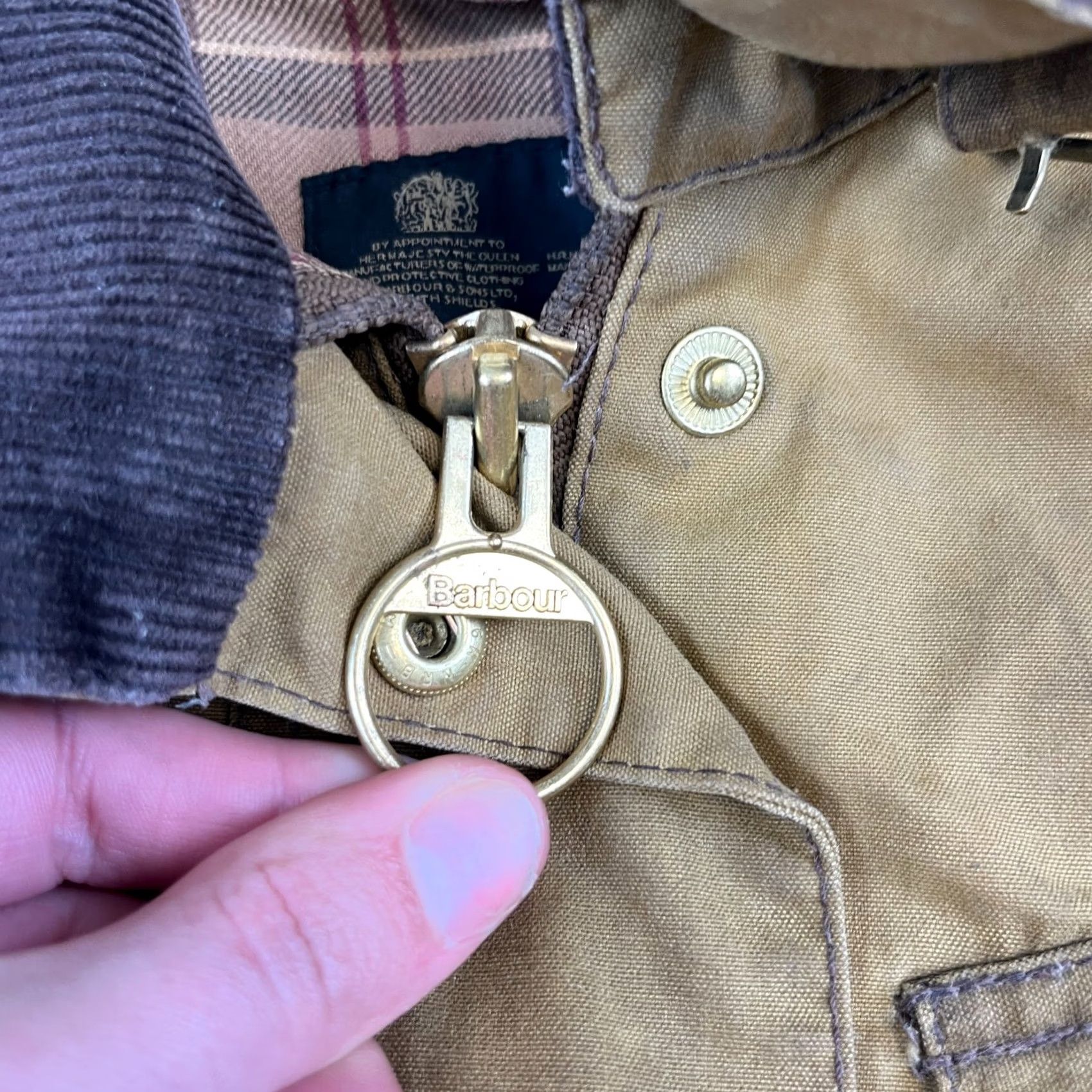 Barbour VINTAGE Barbour International Jacket UK 16 Tan Womens Wax Made England 3 Warrant Size XXL / US 16-18 / IT 52-54 - 7 Thumbnail