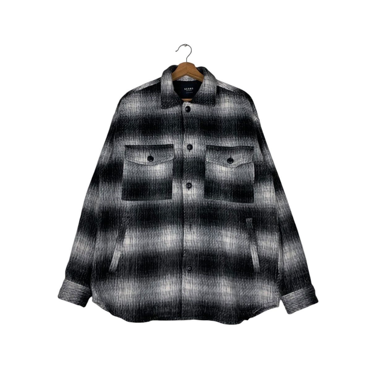 Beams Plus BEAMS HEART Shadow Plaid Flannel #1422-C64 Size US M / EU 48-50 / 2 - 1 Thumbnail