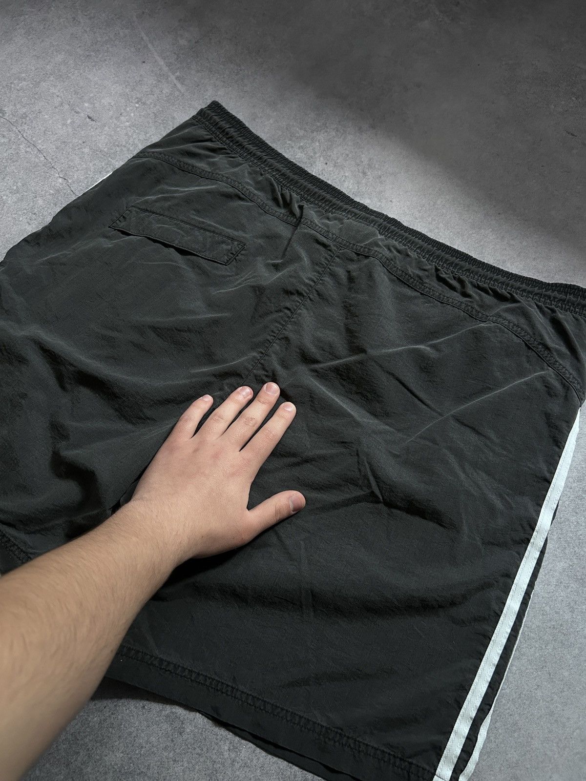 Adidas × Vintage Vintage Adidas Washed black nylons shorts mens Size US 34 / EU 50 - 3 Thumbnail