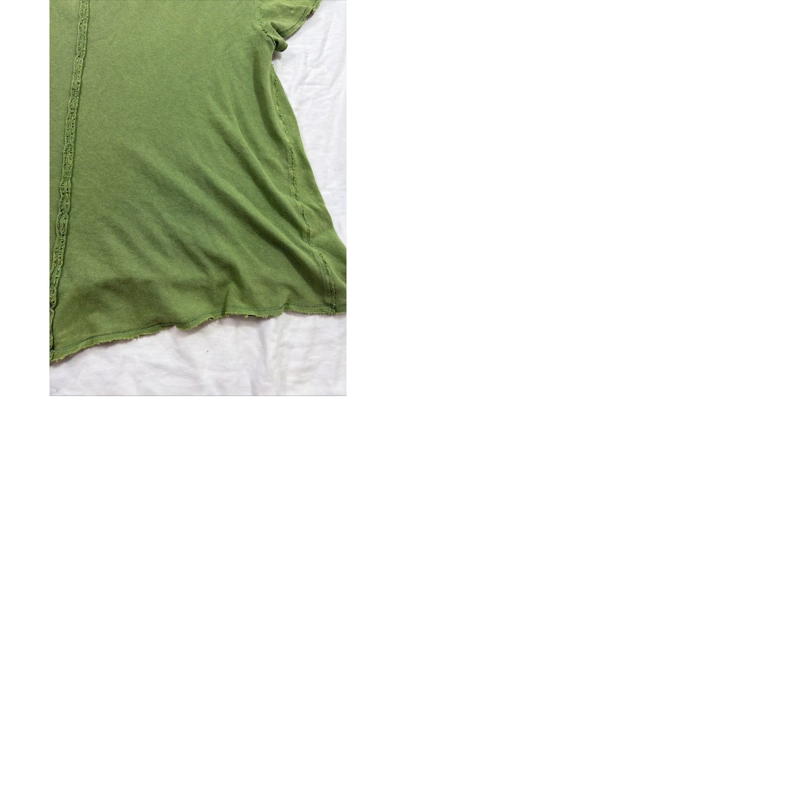 Free People Free People Shirt Women M V-Neck Oversized Green Stains Distressed Size M / US 6-8 / IT 42-44 - 11 Thumbnail