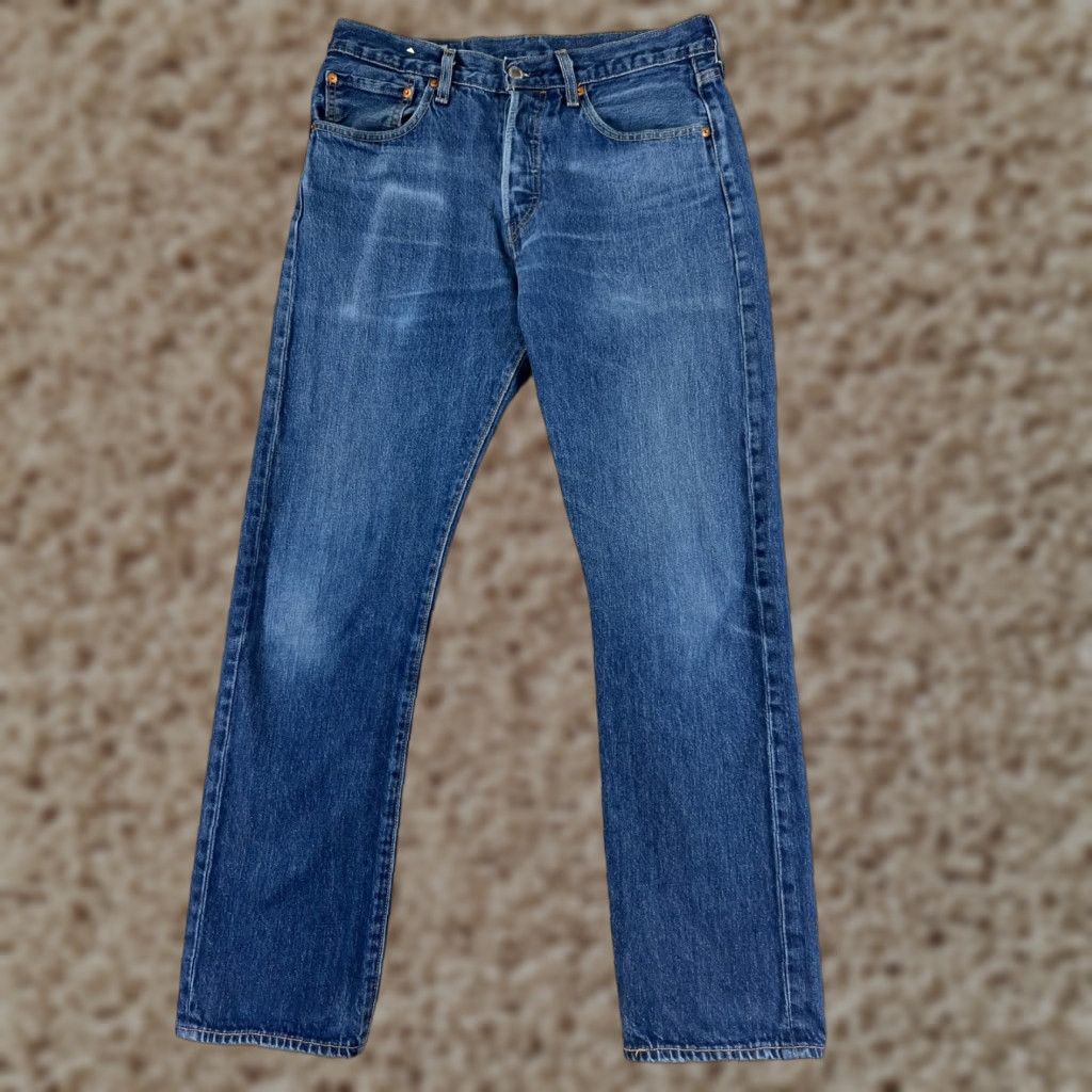 Levi's Levi's Jeans Men 501 XX Slim Denim Blue Button Cotton 30x29 Regular Jeans No N/A Size US 31 - 1 Thumbnail