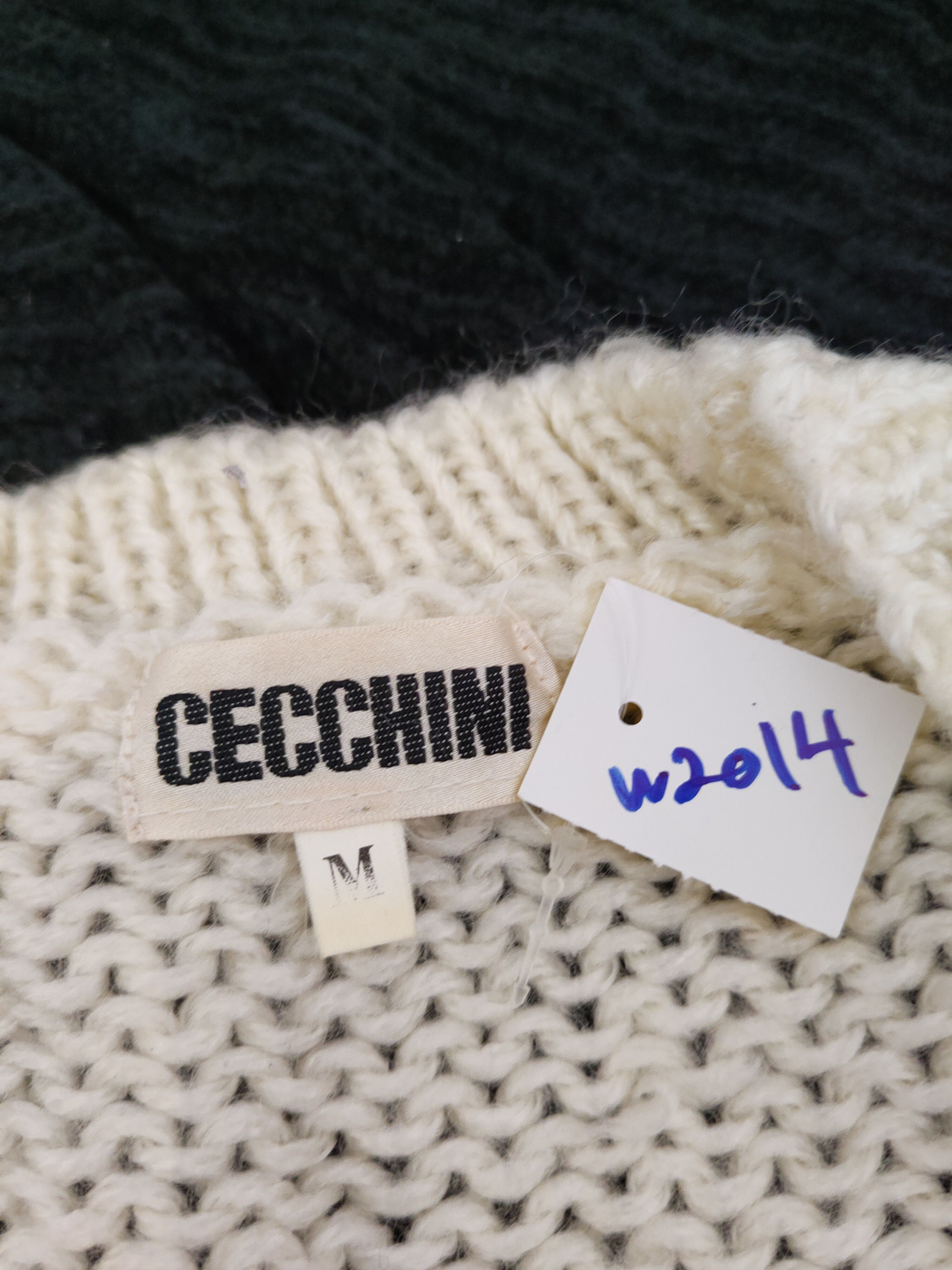 Japanese Brand Cecchini Ivory Black Knitwear Sweatshirts #W2014 Size US M / EU 48-50 / 2 - 12 Thumbnail