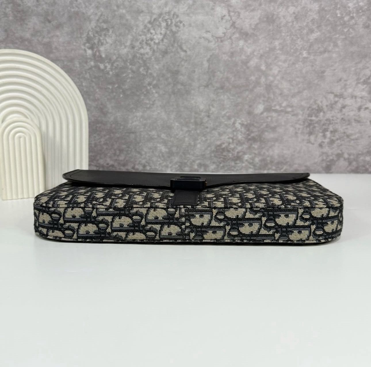 Dior Dior Saddle A4 Pouch Beige & Black Oblique Jacquard Fullset Size ONE SIZE - 16 Thumbnail