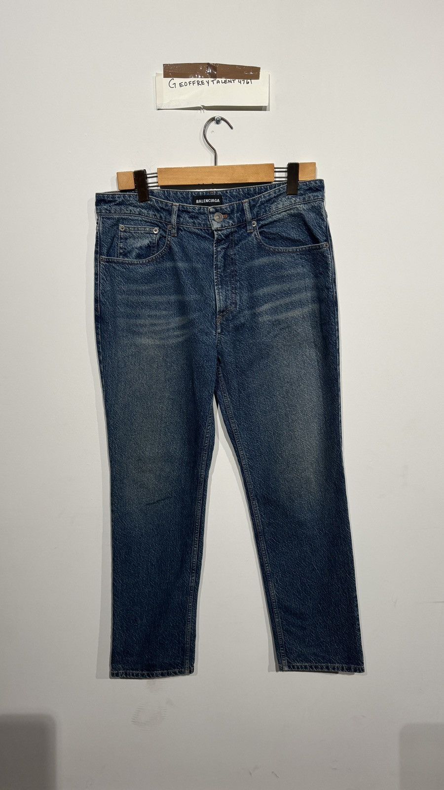 Balenciaga Balenciaga Medium Wash Straight Leg Jeans - Size 34 Size US 34 / EU 50 - 1 Thumbnail