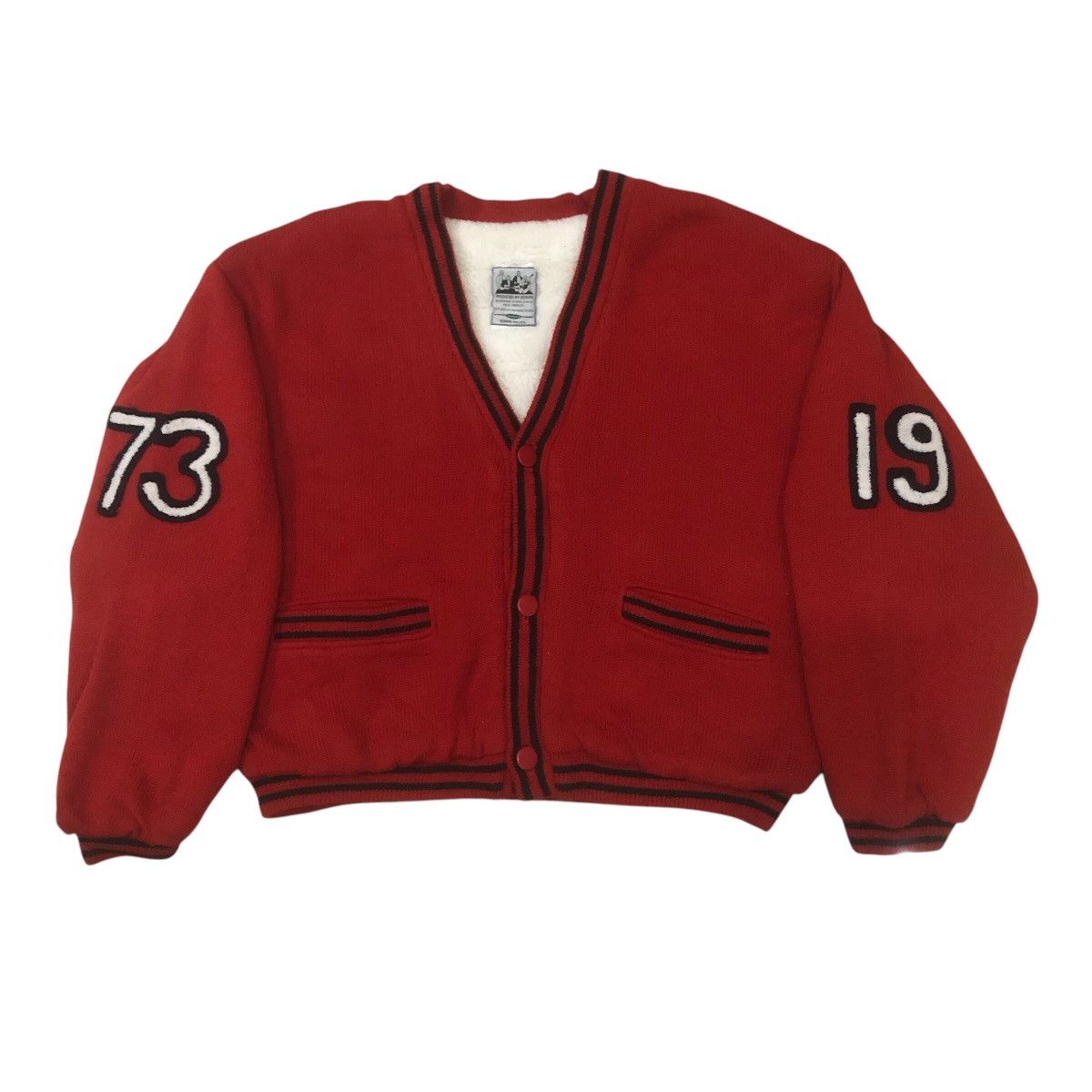 Edwin × Japanese Brand 86’ Edwin Knit Sherpa V Neck Jacket Sweater Size US M / EU 48-50 / 2 - 3 Thumbnail