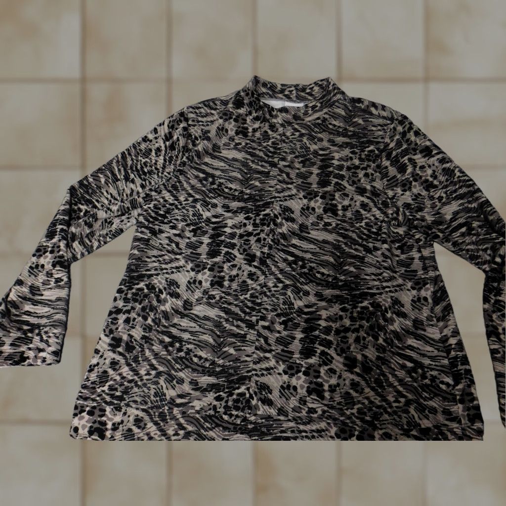 Vintage Chicos Blouse Shirt Womens Regular Size 2 Black Crew Neck Pullover Stretch Rayon Long Sleeve Casual Classic Size XS / US 0-2 / IT 36-38 - 1 Thumbnail