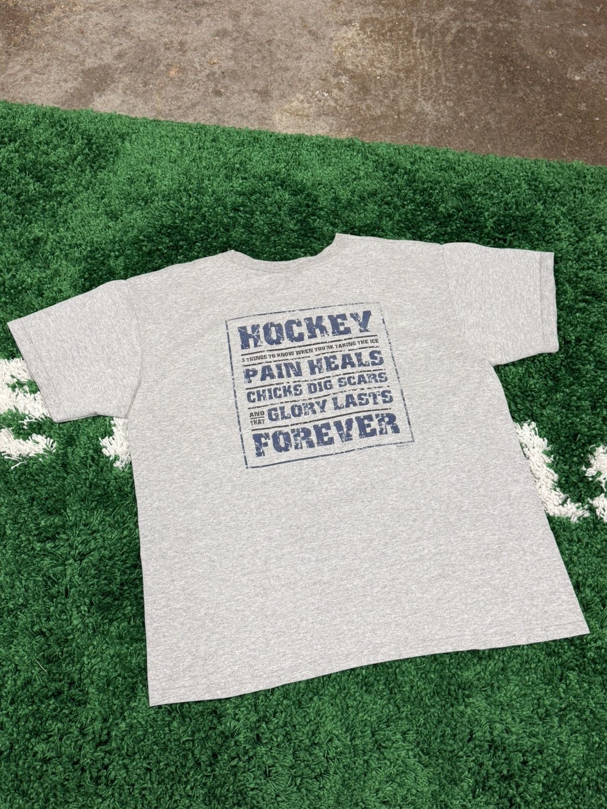 Vintage RARE BURY ME IN ICE Hockey Y2K Logo Tee Grey Large Size US L / EU 52-54 / 3 - 5 Thumbnail