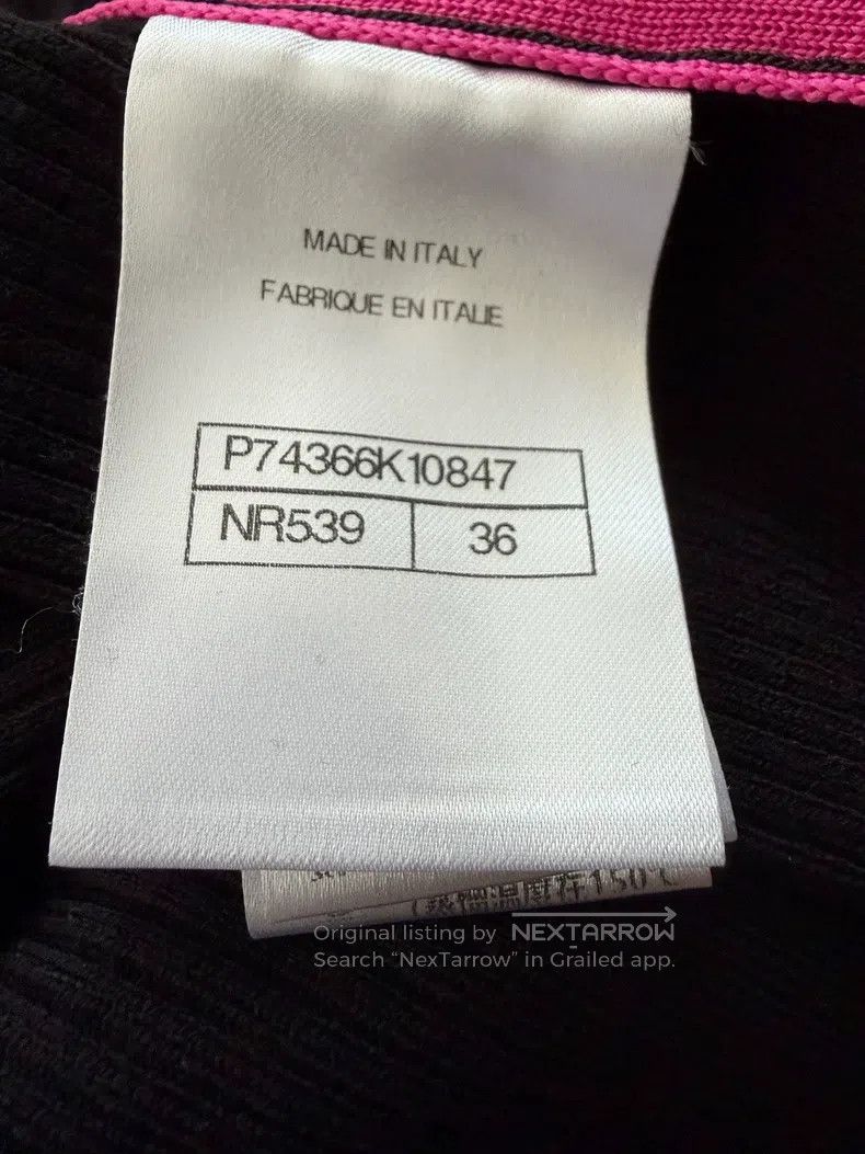 Chanel Chanel Black and pink white cc logo long-sleeved undershir Size XS / US 0-2 / IT 36-38 - 6 Thumbnail