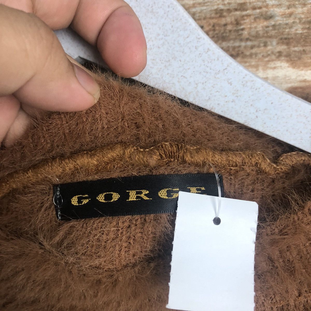 Japanese Brand DL Gorge Brown Mohair shaggy Knitwear #C313 Size S / US 4 / IT 40 - 10 Thumbnail