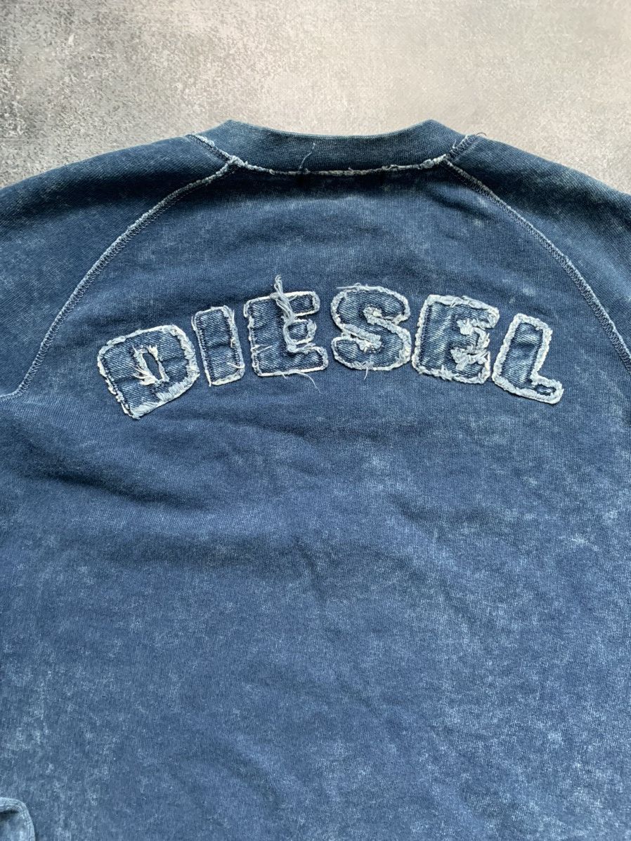 Diesel Diesel Full Zip-Up Y2K Washed Denim Sweater Size L / US 10 / IT 46 - 7 Thumbnail