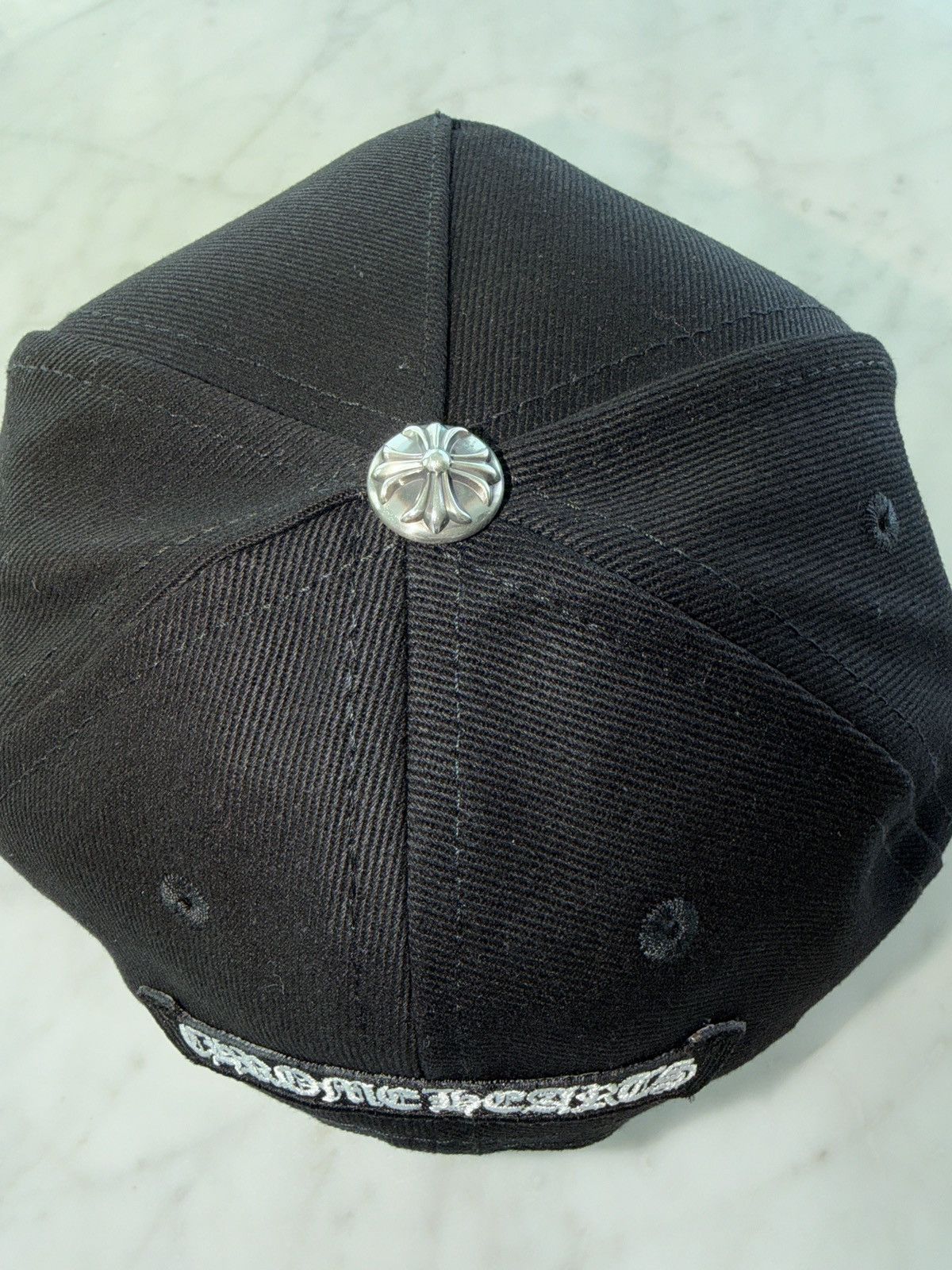 Chrome Hearts VERTICAL LOGO DENIM Black Baseball hat Size ONE SIZE - 4 Thumbnail
