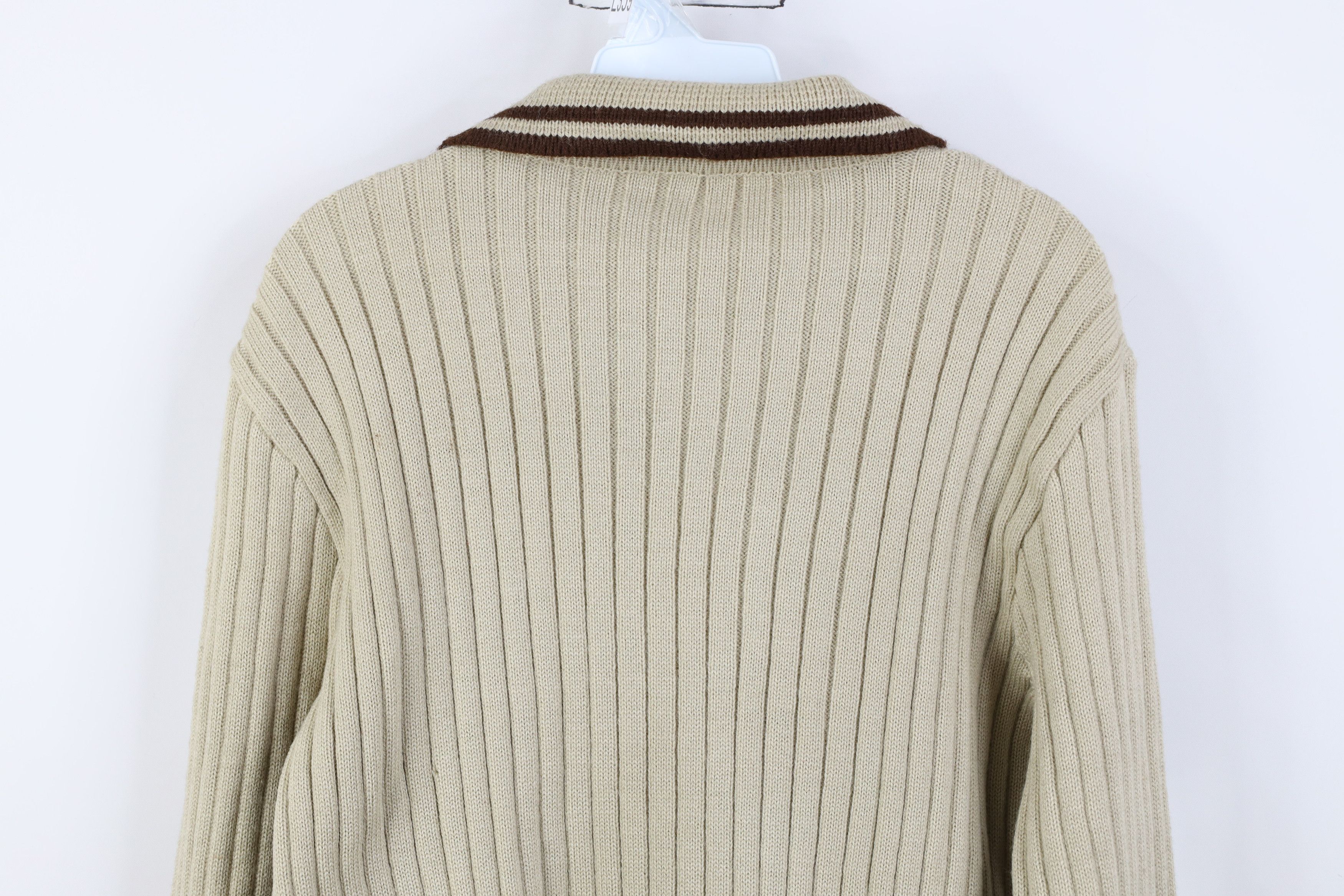 Vintage Vintage 60s 70s Streetwear Knit Collared Cardigan Sweater Size M / US 6-8 / IT 42-44 - 15 Thumbnail