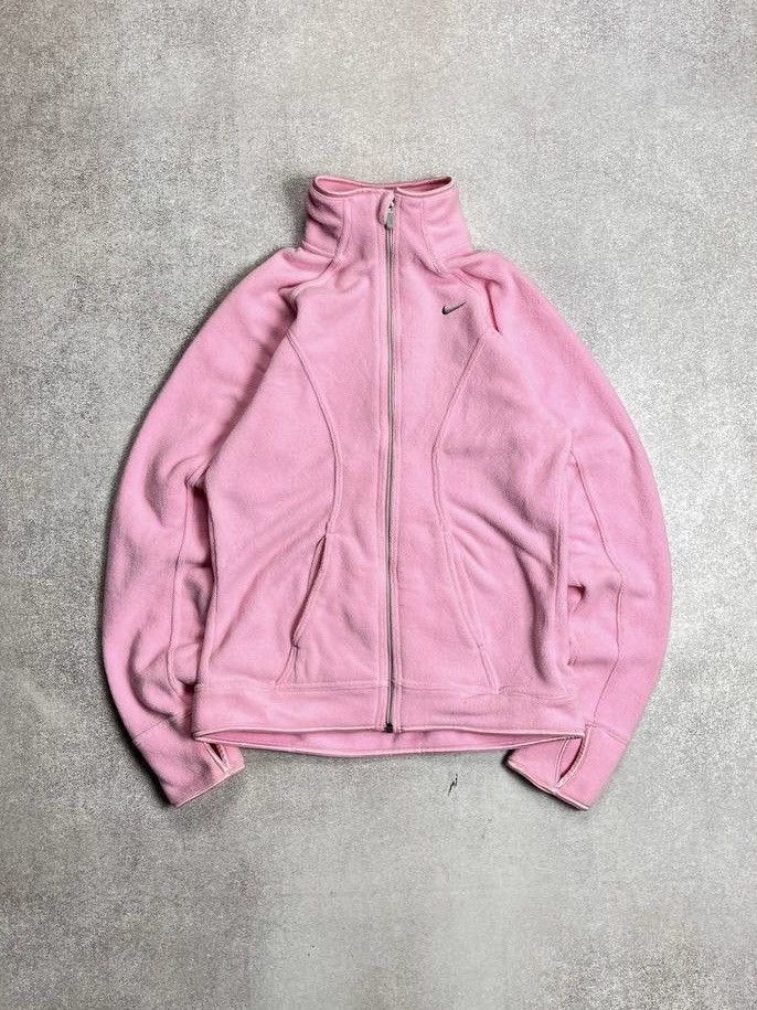 Nike × Vintage Vintage Nike Swoosh Fleece Retro Jacket Y2K S Size S / US 4 / IT 40 - 1 Thumbnail