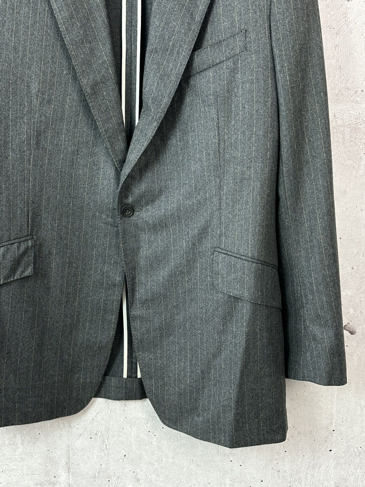 Kilgour Kilgour Wool Grey Stripped Long Sleeve Men’s Button Blazer Size US M / EU 48-50 / 2 - 4 Thumbnail
