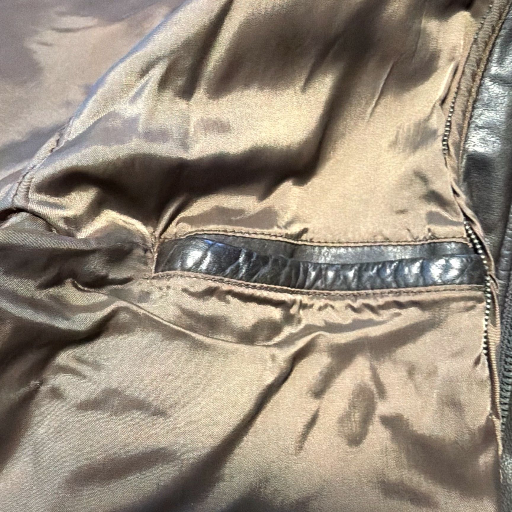 Vintage VTG 90s REED Sportswear Aviator Bomber Leather Jacket L44 Brown Thinsulate Liner Mens Jacket Size US S / EU 44-46 / 1 - 7 Thumbnail