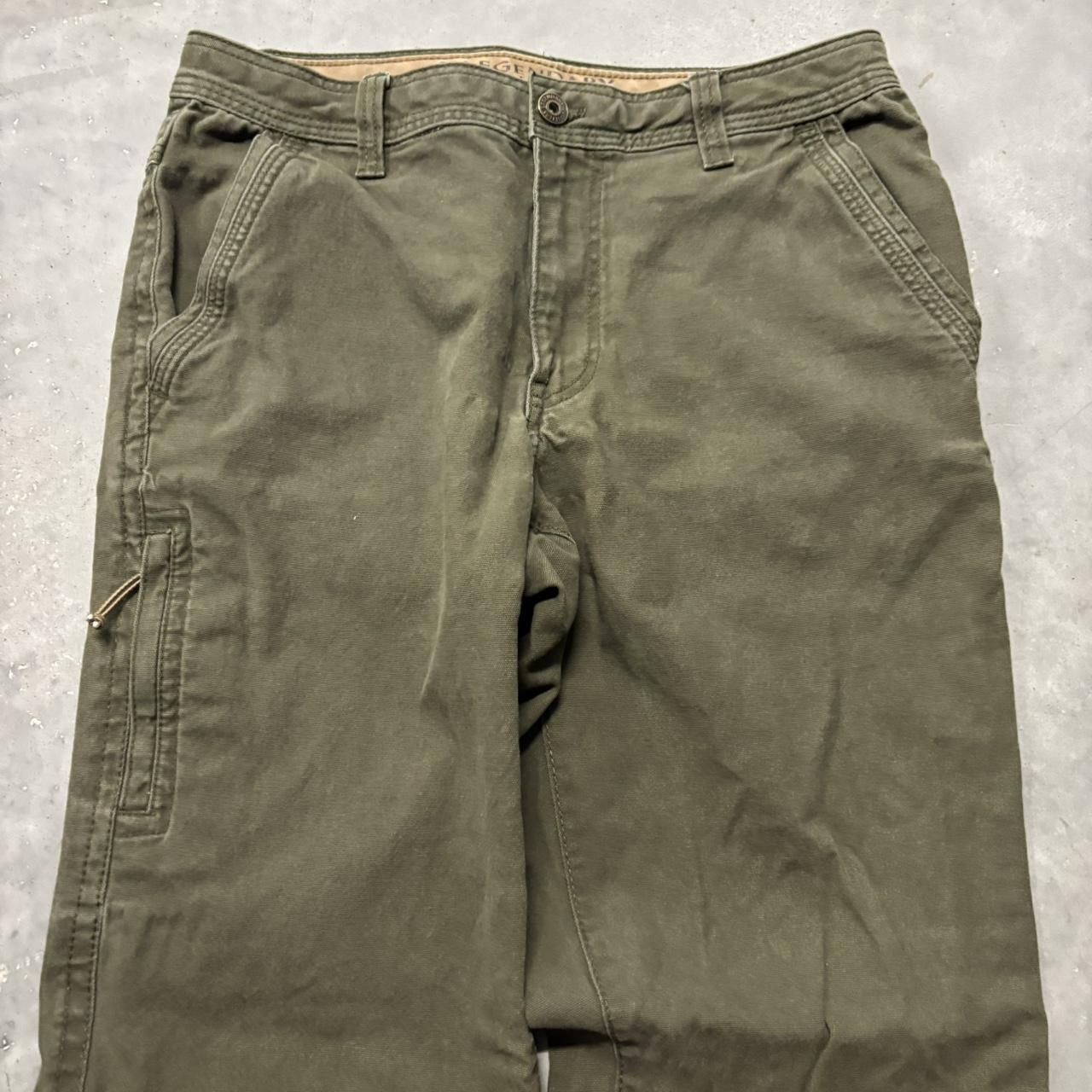Japanese Brand × Vintage Crazy Vintage Y2K/2000s Olive Green Workwear Casual Pants! Size US 32 / EU 48 - 5 Thumbnail
