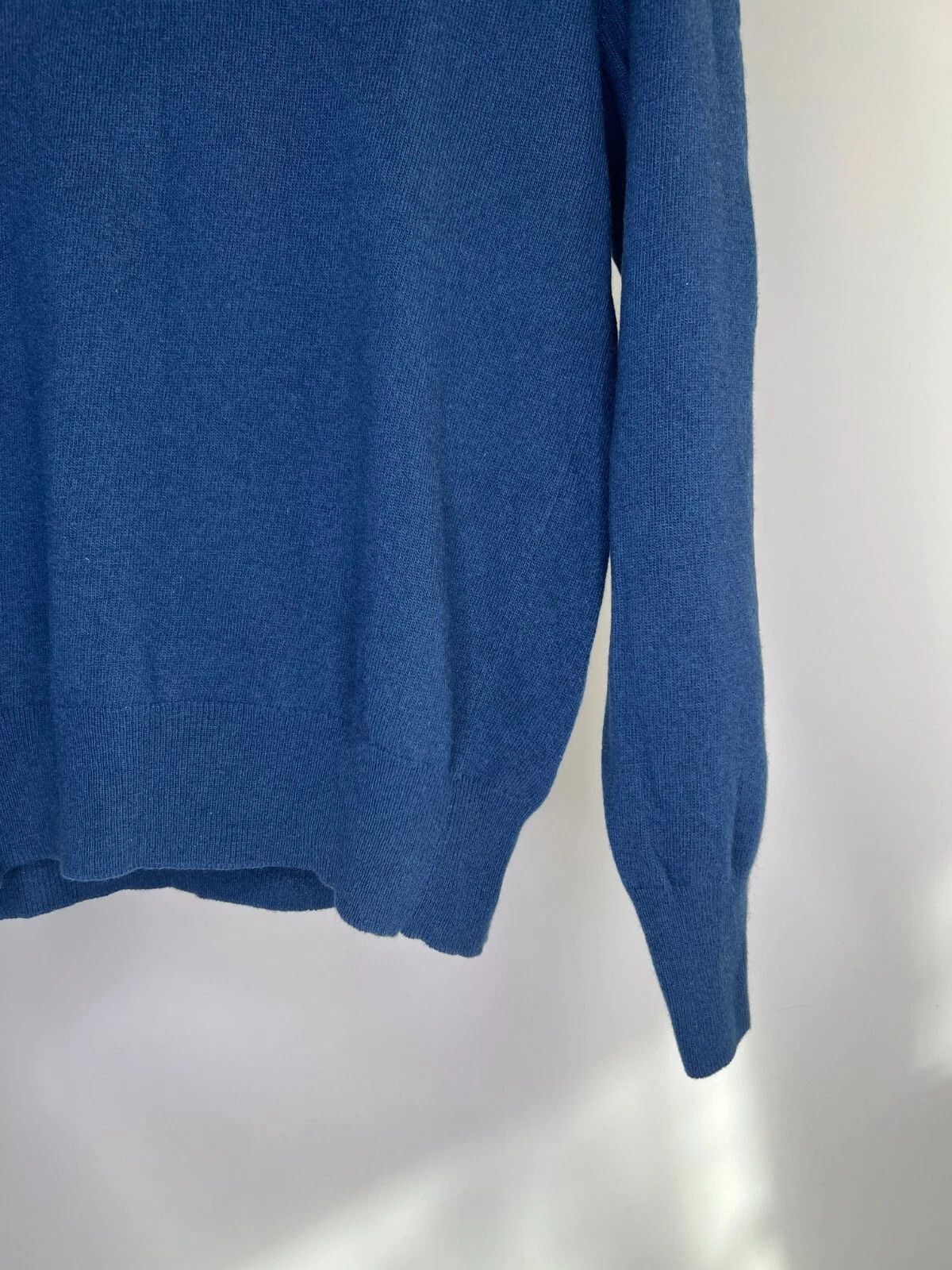 Other Hawick by John Scott Pure Lambswool Blue Long Sleeve Polo Size US M / EU 48-50 / 2 - 5 Thumbnail