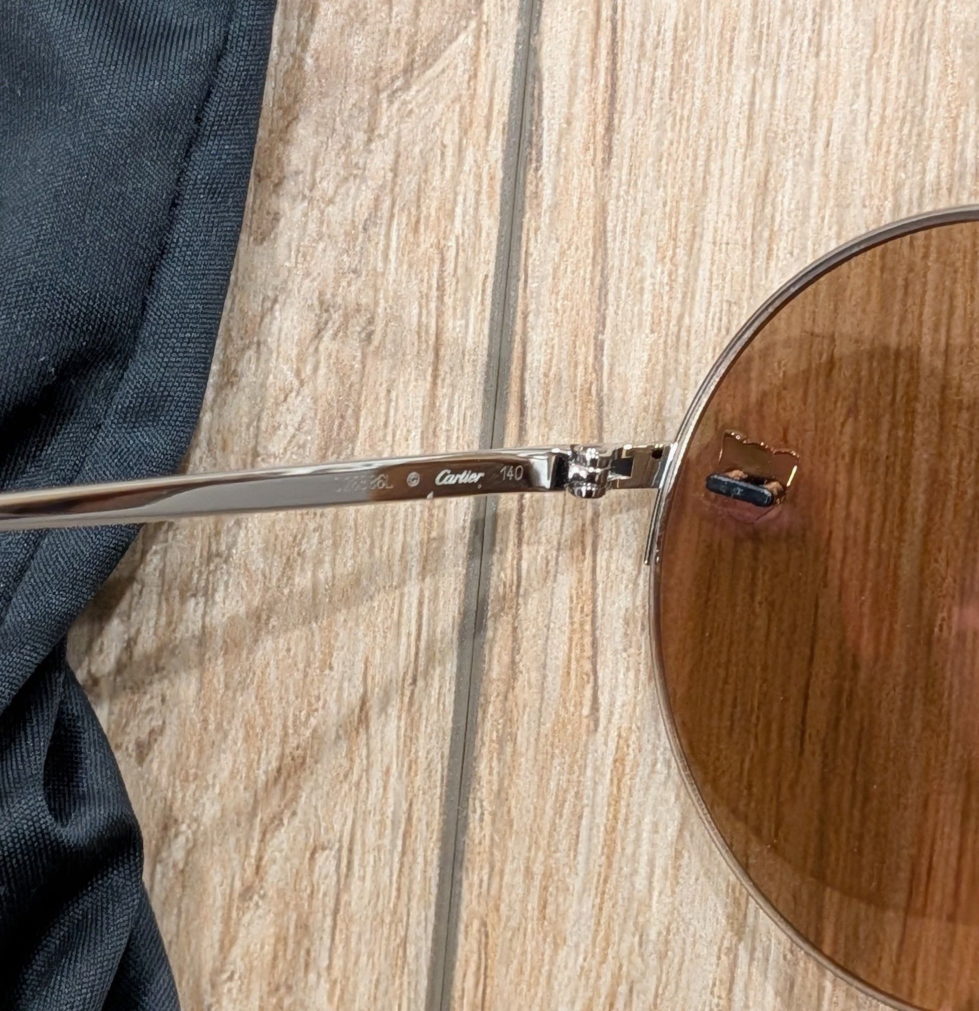 Cartier CARTIER 60mm Round Sunglasses Silver/Violet Size ONE SIZE - 10 Thumbnail