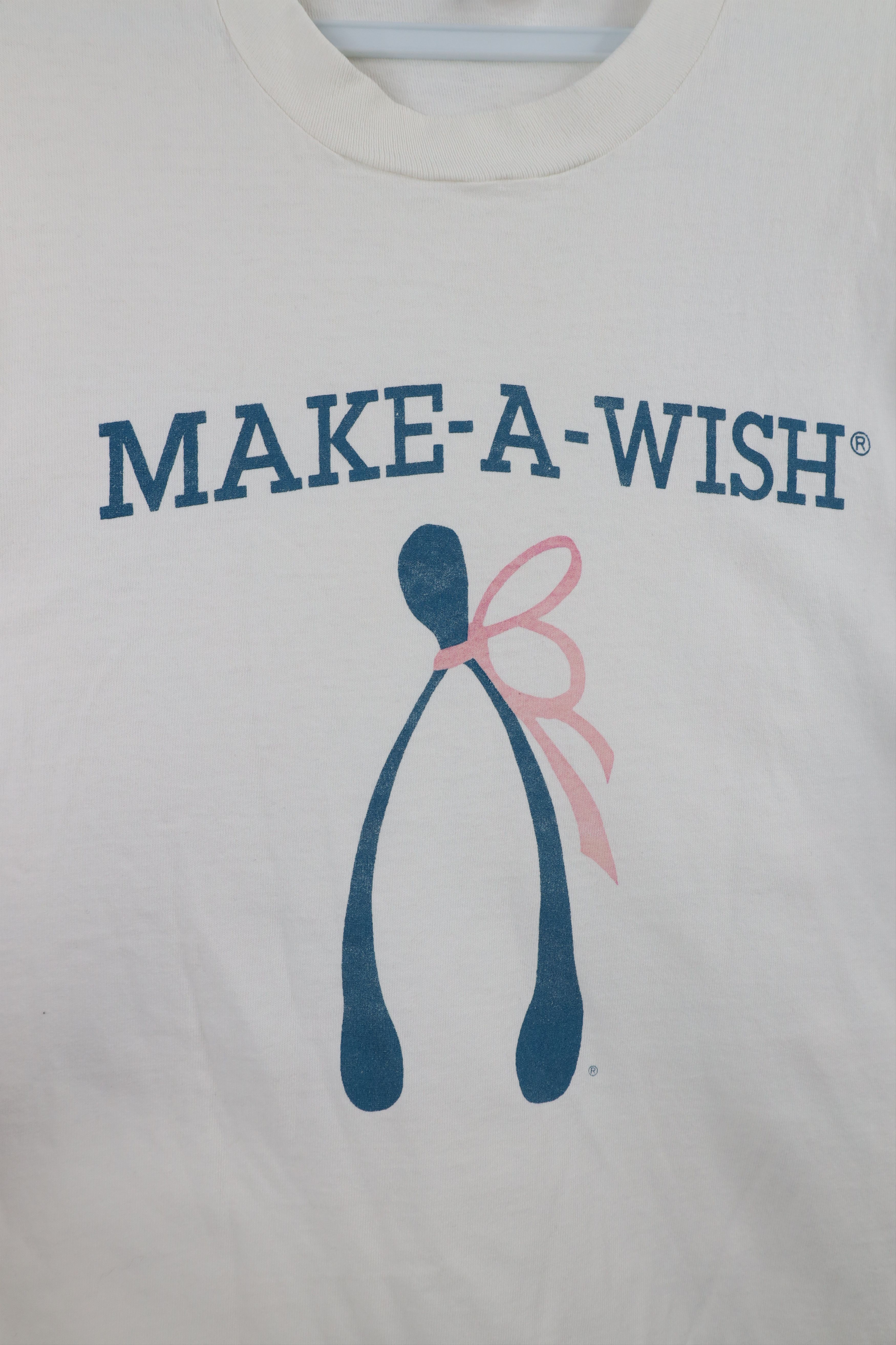 Vintage Vintage 90s Streetwear A Wish Wishbone T-Shirt White USA Size US XL / EU 56 / 4 - 4 Thumbnail